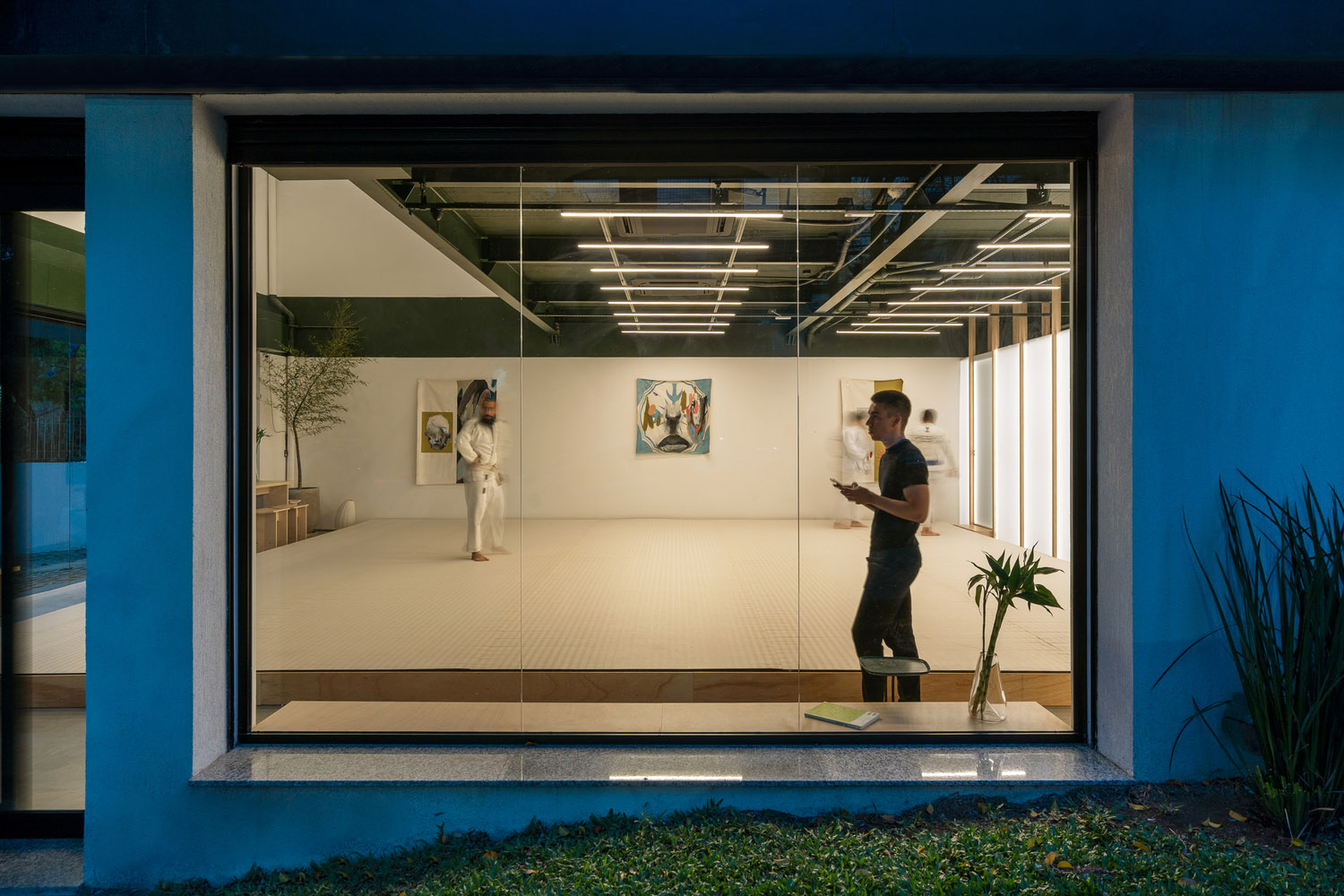 0E1 Arquitetos,健身房設計案例,健身房,柔術學校,250㎡,國外健身房設計,巴西,健身工作室,柔術工作室