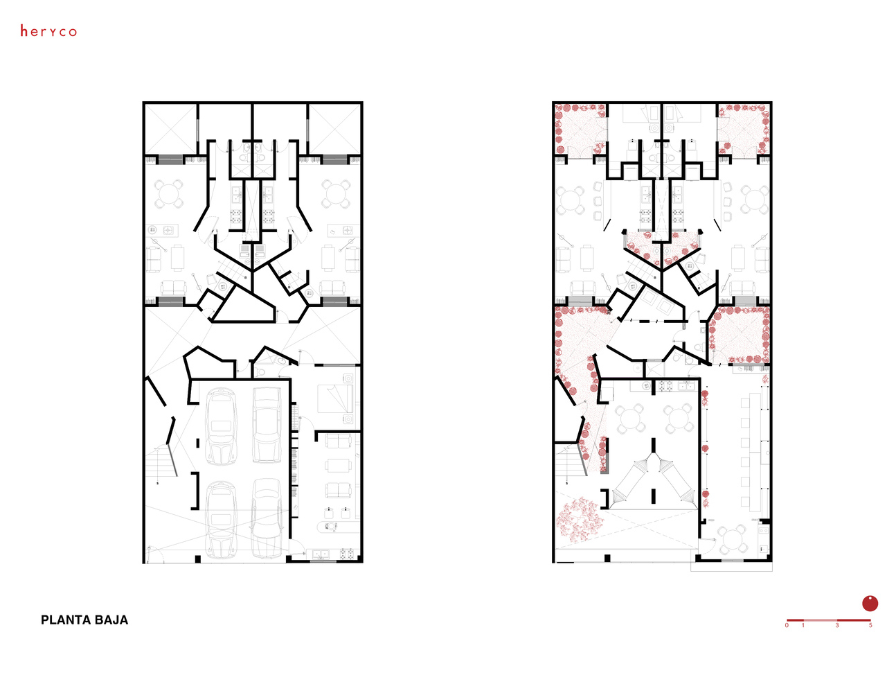Heryco,住宅設計,家裝設計,公寓設計案例,家裝設計方案,公寓設計,公寓樓改造,墨西哥,公寓改造,550㎡