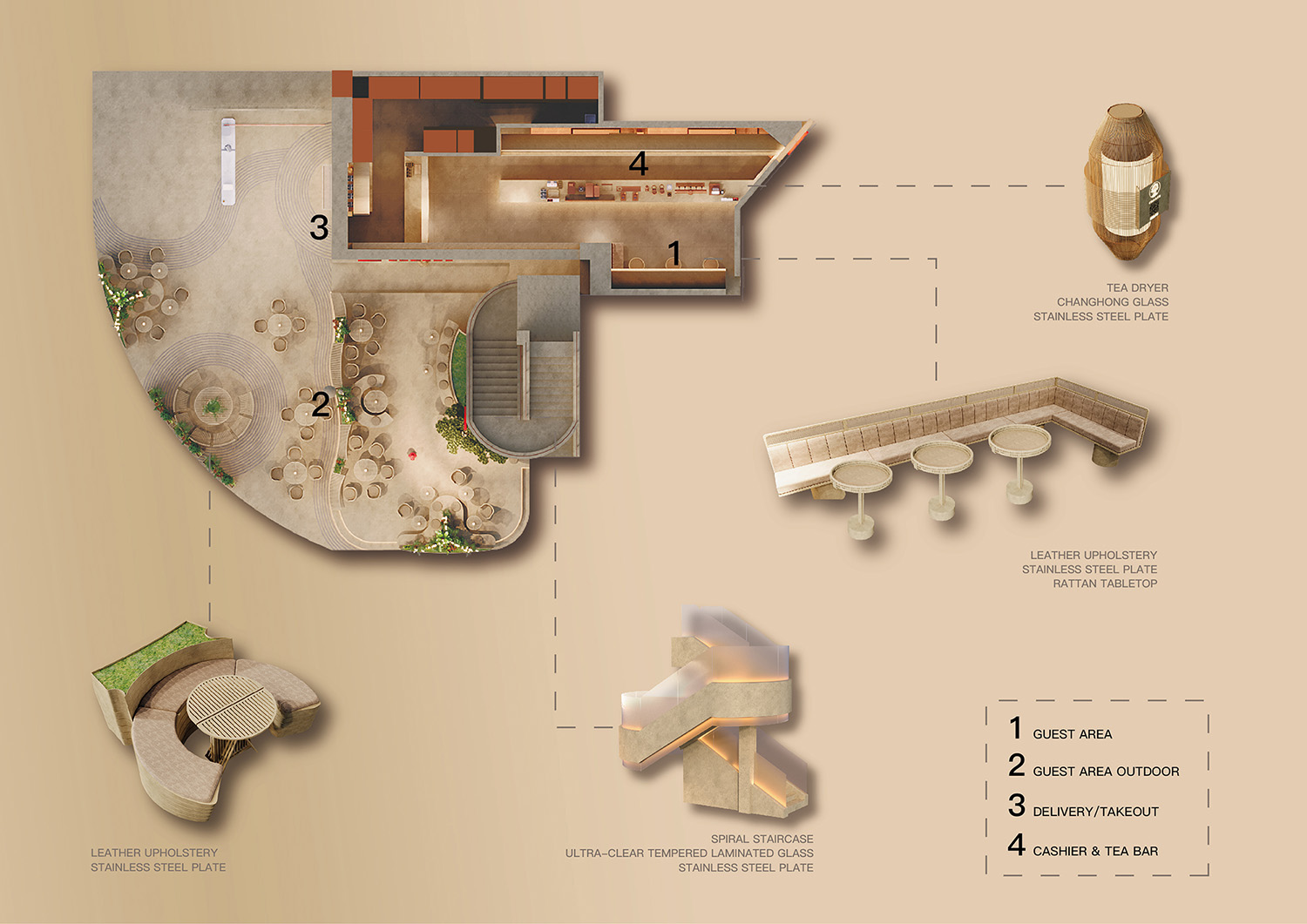 茶飲店設計,茶飲店設計案例,茶飲店設計方案,奶茶店設計,創意茶飲店,霸王茶姬TEA BAR上海兩家旗艦店,霸王茶姬環球港旗艦店,霸王茶姬美羅城旗艦店,尚洋藝術