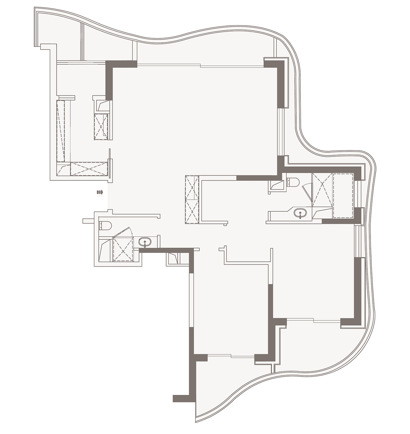 160㎡家裝設計,160㎡,住宅設計案例,住宅設計,法式風格家裝設計,輕奢風格住宅設計,大平層設計,大平層設計案例,大平層設計方案,上海,陸家嘴九廬細節藏藝雅中拾趣,示覺設計