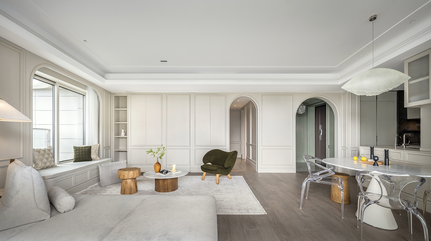 160㎡家裝設計,160㎡,住宅設計案例,住宅設計,法式風格家裝設計,輕奢風格住宅設計,大平層設計,大平層設計案例,大平層設計方案,上海,陸家嘴九廬細節藏藝雅中拾趣,示覺設計