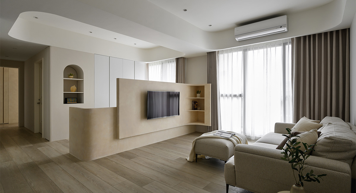 85㎡公寓設計,85㎡,公寓設計,住宅設計,住宅設計方案,住宅設計案例,舊房翻新,原木色,日式侘寂,侘寂風格