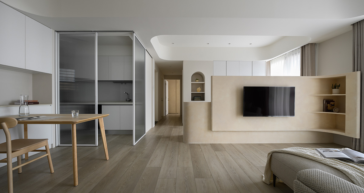 85㎡公寓設計,85㎡,公寓設計,住宅設計,住宅設計方案,住宅設計案例,舊房翻新,原木色,日式侘寂,侘寂風格