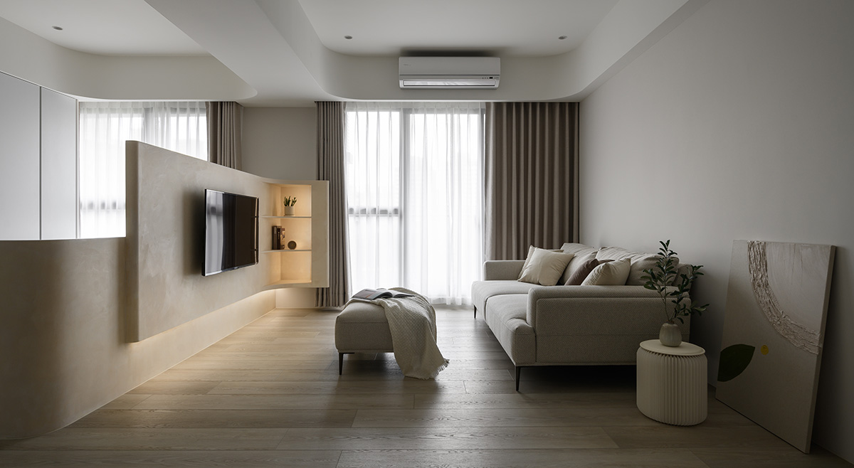 85㎡公寓設計,85㎡,公寓設計,住宅設計,住宅設計方案,住宅設計案例,舊房翻新,原木色,日式侘寂,侘寂風格