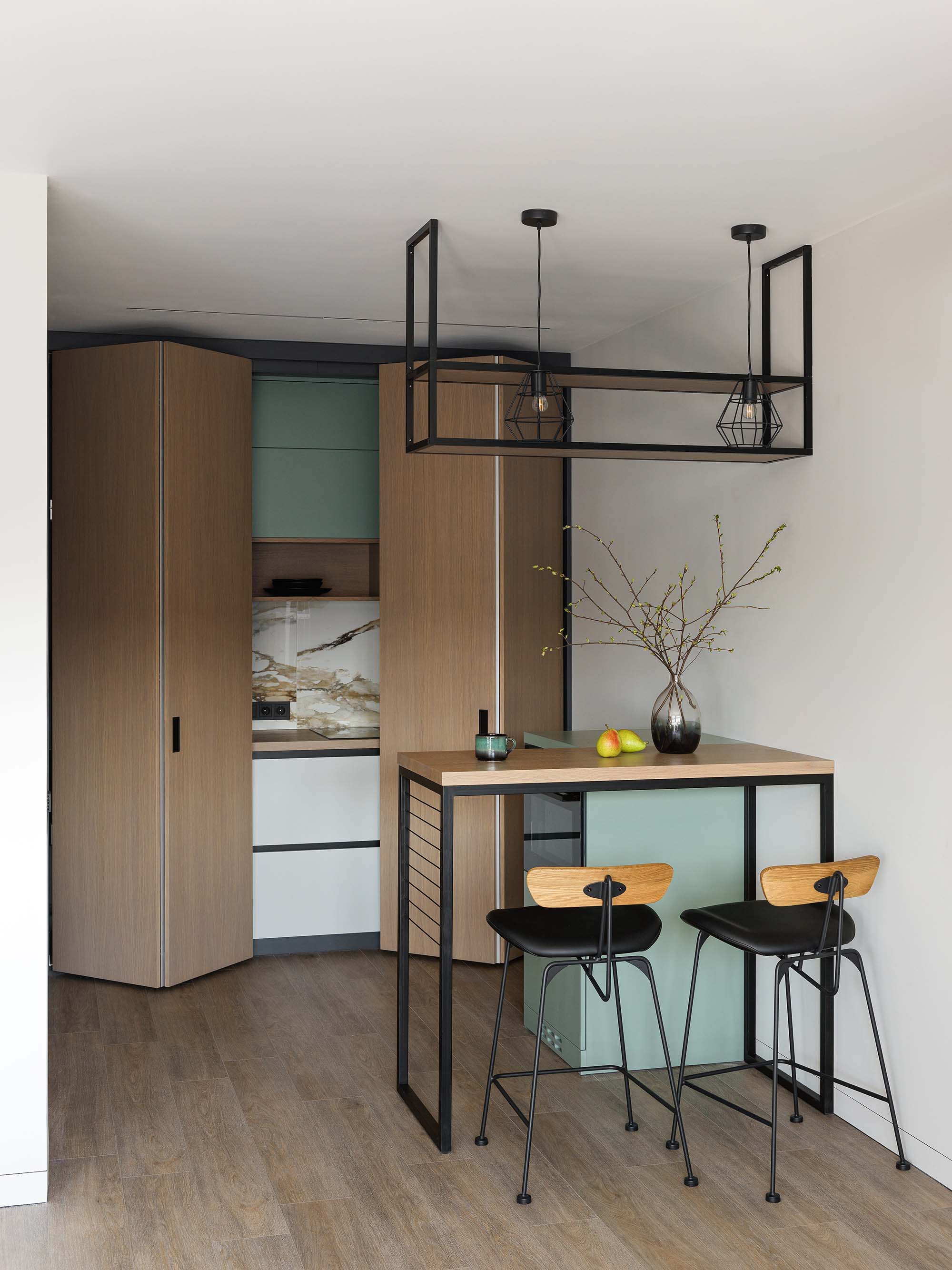 公寓設計,聖彼得堡,Madina,原木色,公寓設計案例,小戶型裝修,小戶型設計,公寓設計方案,35㎡