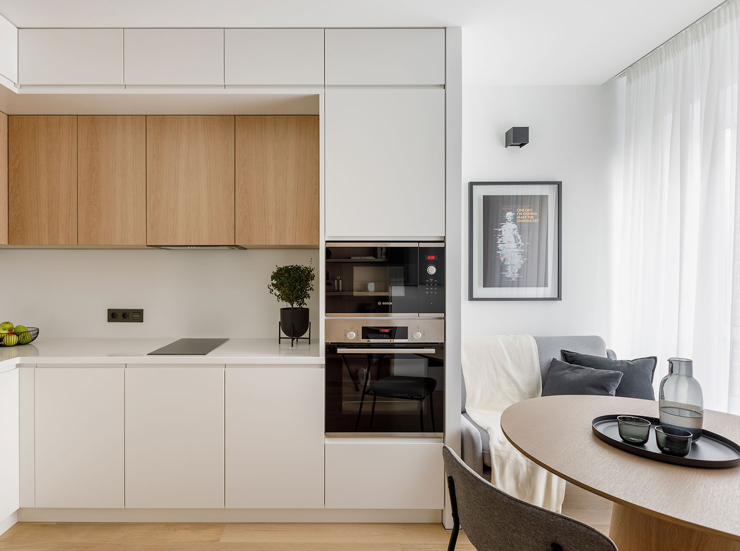 Planka,公寓設計,小戶型設計案例,小公寓設計,單身公寓,原木色+白色,莫斯科,36㎡