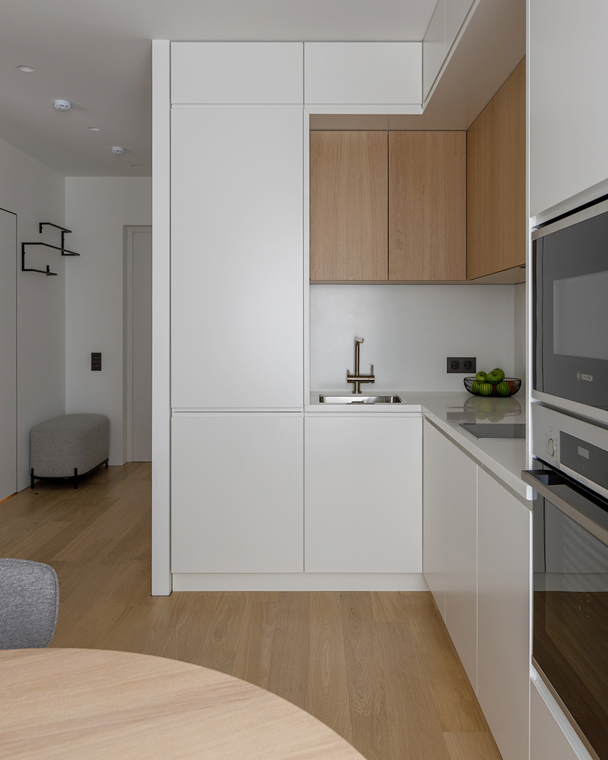 Planka,公寓設計,小戶型設計案例,小公寓設計,單身公寓,原木色+白色,莫斯科,36㎡