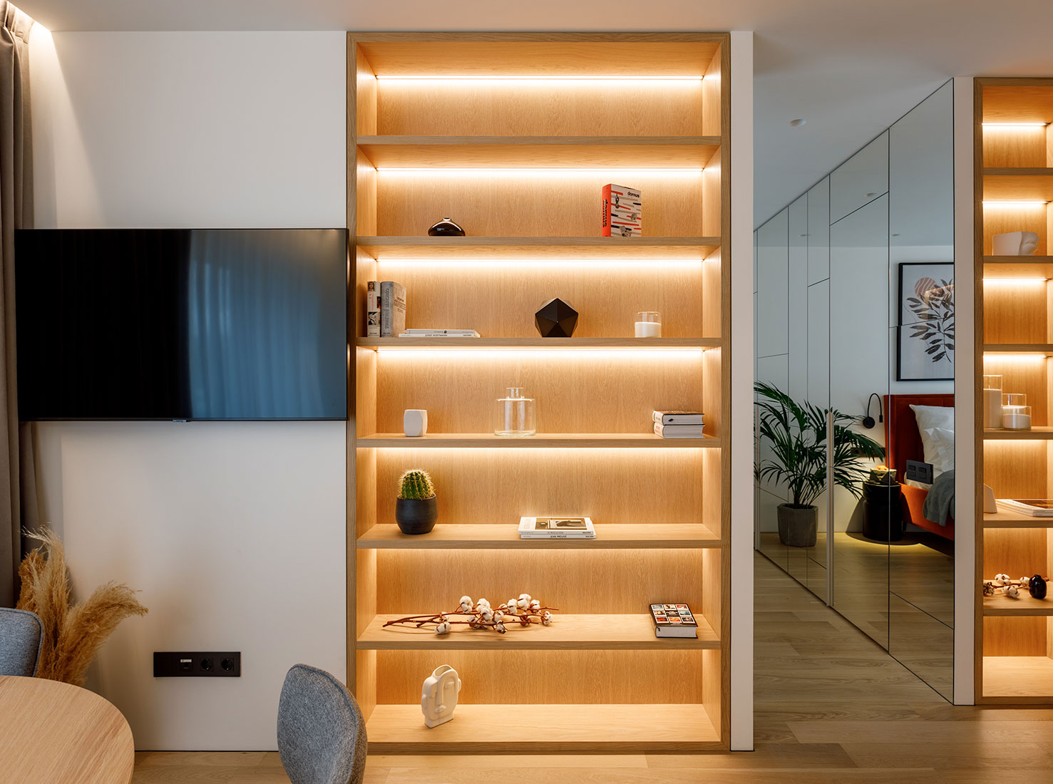 Planka,公寓設計,小戶型設計案例,小公寓設計,單身公寓,原木色+白色,莫斯科,36㎡