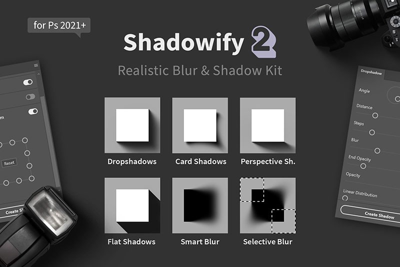 PSD素材,後期素材下載,設計師必備創意素材,光影平麵圖,Shadowify 2.0,平麵圖光影插件,Shadowify 光影插件