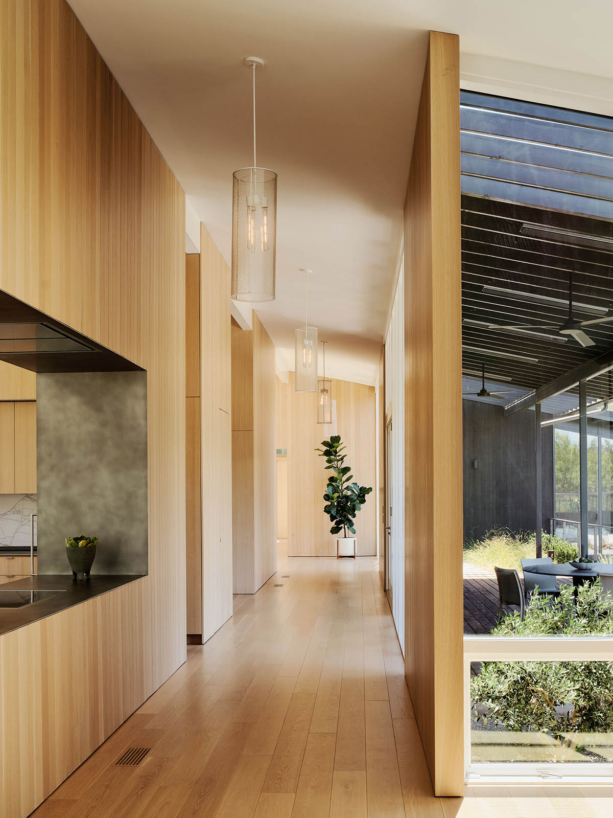 別墅設計,美國,原木色,極簡風格,別墅設計案例,泳池庭院別墅,別墅設計方案,加利福尼亞,Piechota Architecture