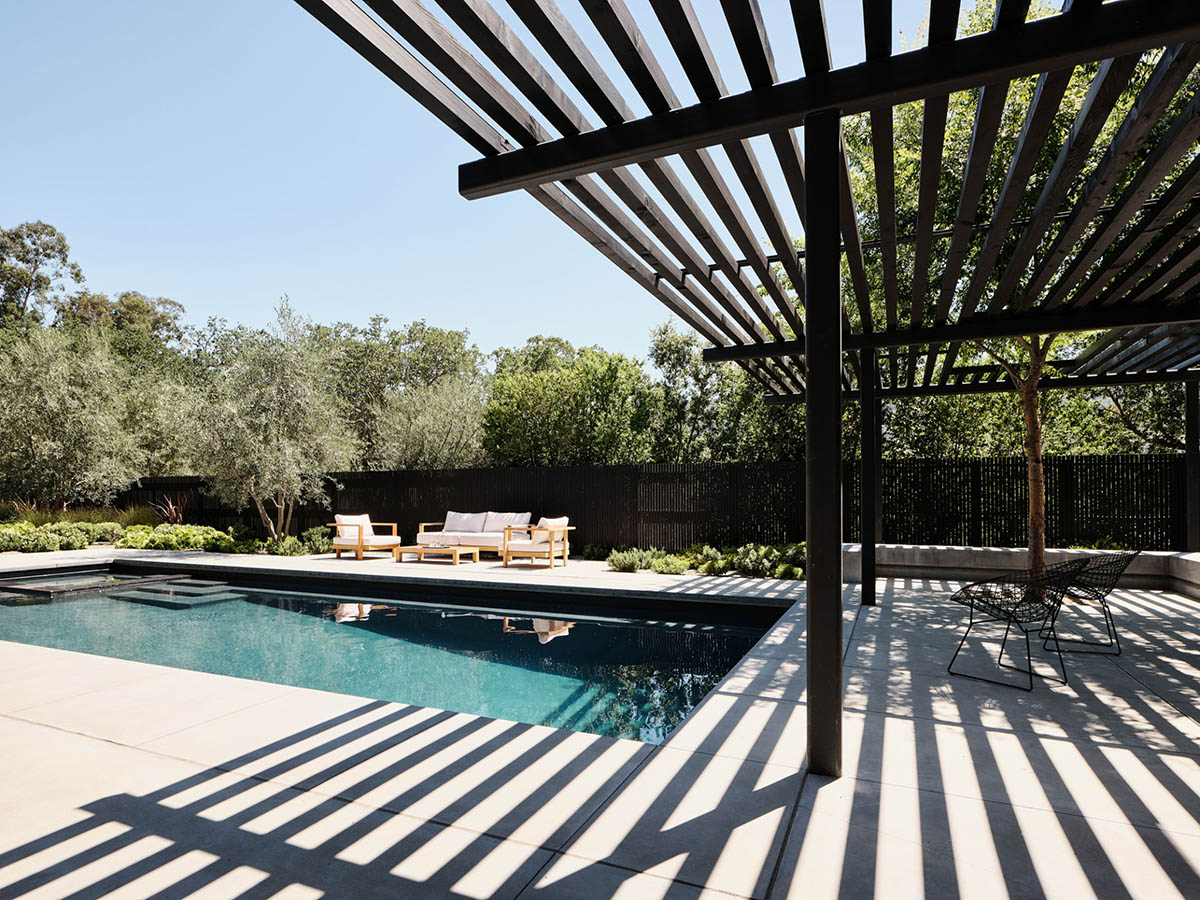 別墅設計,美國,原木色,極簡風格,別墅設計案例,泳池庭院別墅,別墅設計方案,加利福尼亞,Piechota Architecture