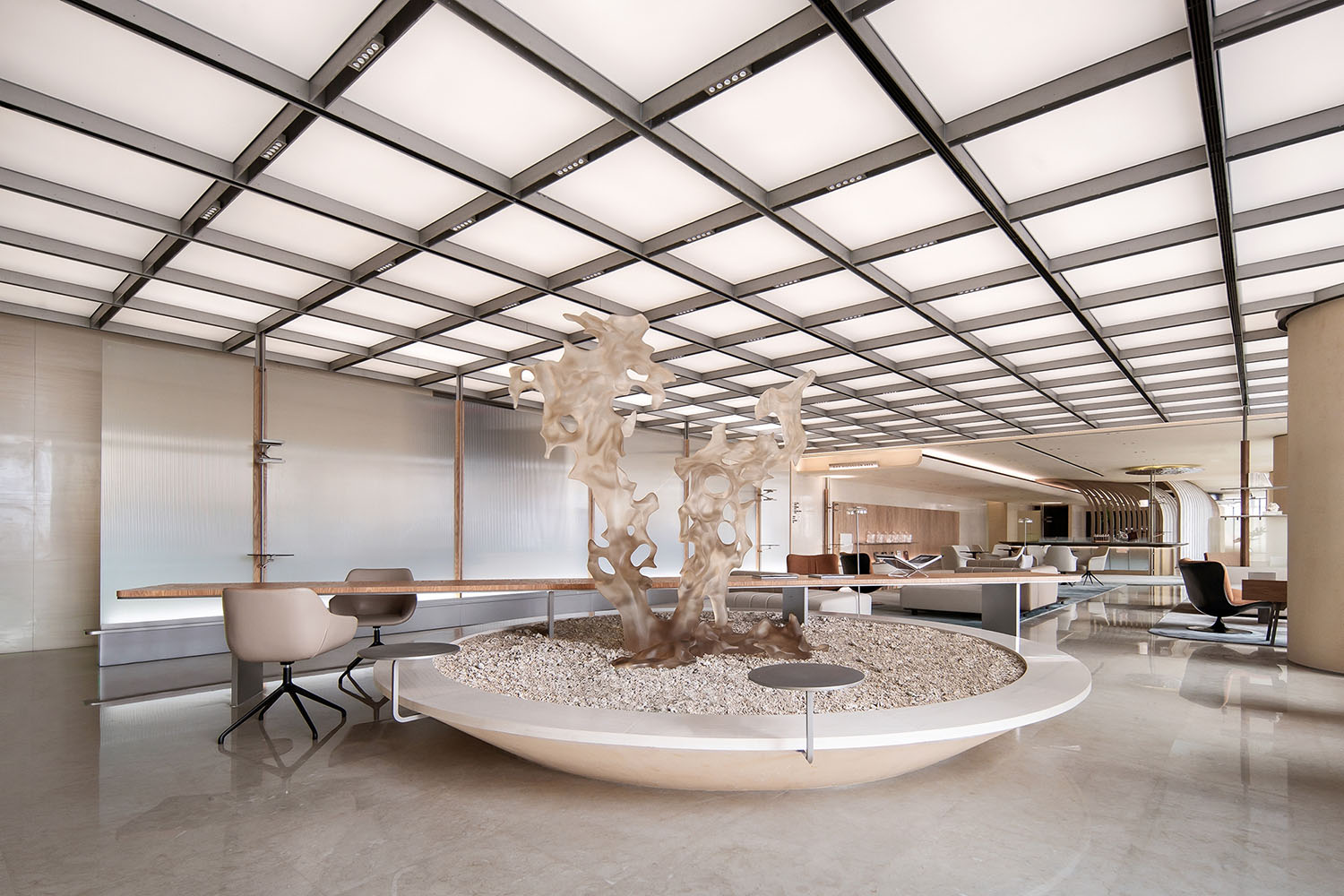 售樓處設計,營銷中心設計,現代風格售樓處設計,售樓處設計案例,售樓處設計方案,海南,海南華潤城市展廳引領未來辦公新品質,TOMO東木築造