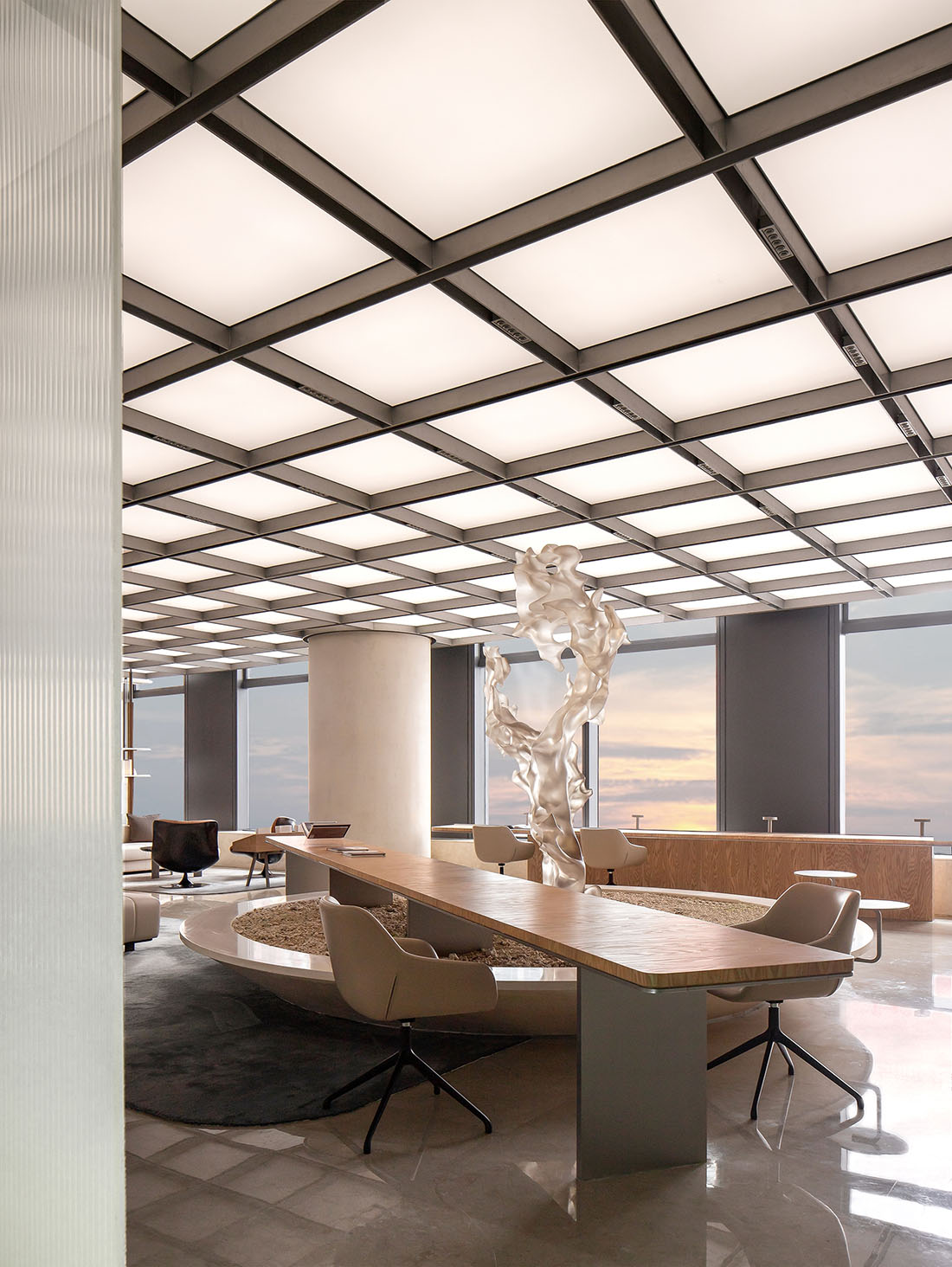 售樓處設計,營銷中心設計,現代風格售樓處設計,售樓處設計案例,售樓處設計方案,海南,海南華潤城市展廳引領未來辦公新品質,TOMO東木築造