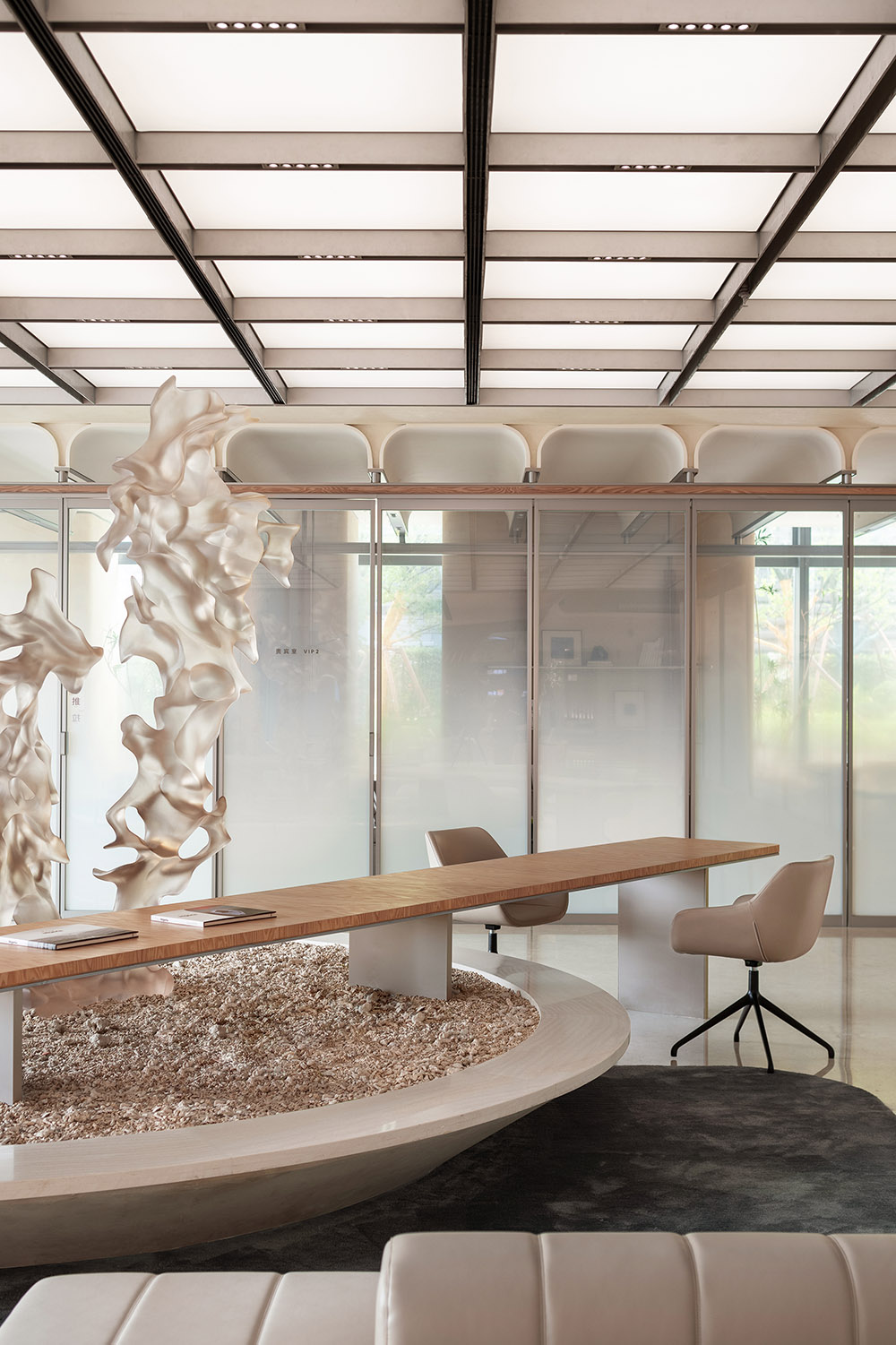 售樓處設計,營銷中心設計,現代風格售樓處設計,售樓處設計案例,售樓處設計方案,海南,海南華潤城市展廳引領未來辦公新品質,TOMO東木築造