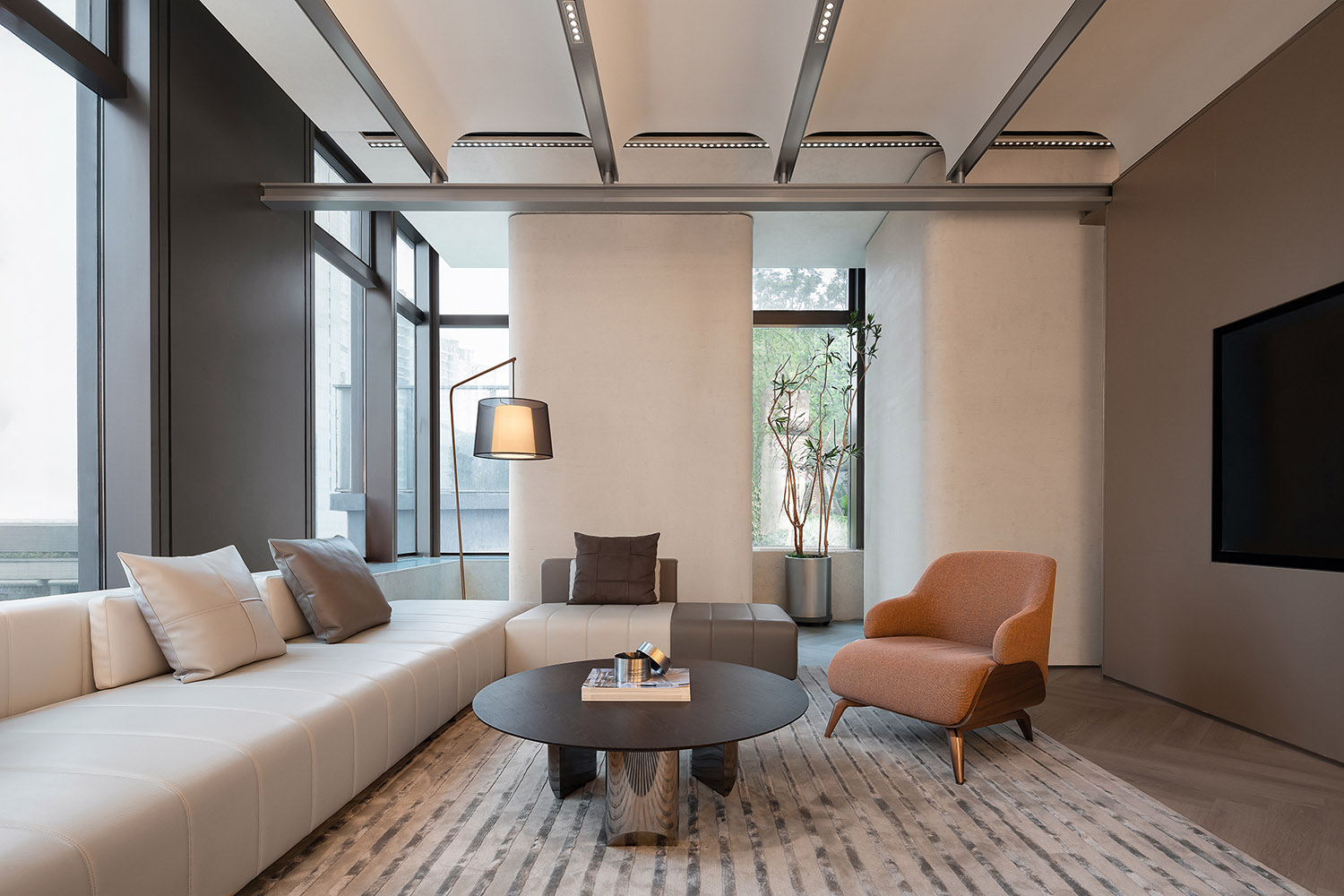 售樓處設計,營銷中心設計,現代風格售樓處設計,售樓處設計案例,售樓處設計方案,海南,海南華潤城市展廳引領未來辦公新品質,TOMO東木築造