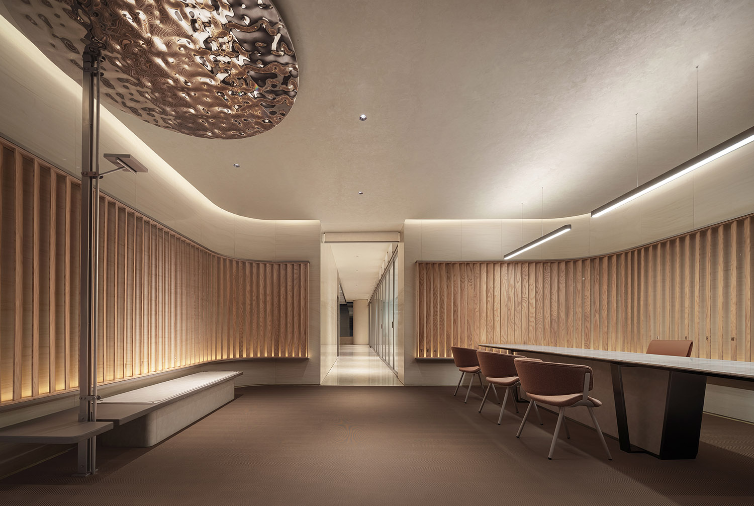 售樓處設計,營銷中心設計,現代風格售樓處設計,售樓處設計案例,售樓處設計方案,海南,海南華潤城市展廳引領未來辦公新品質,TOMO東木築造