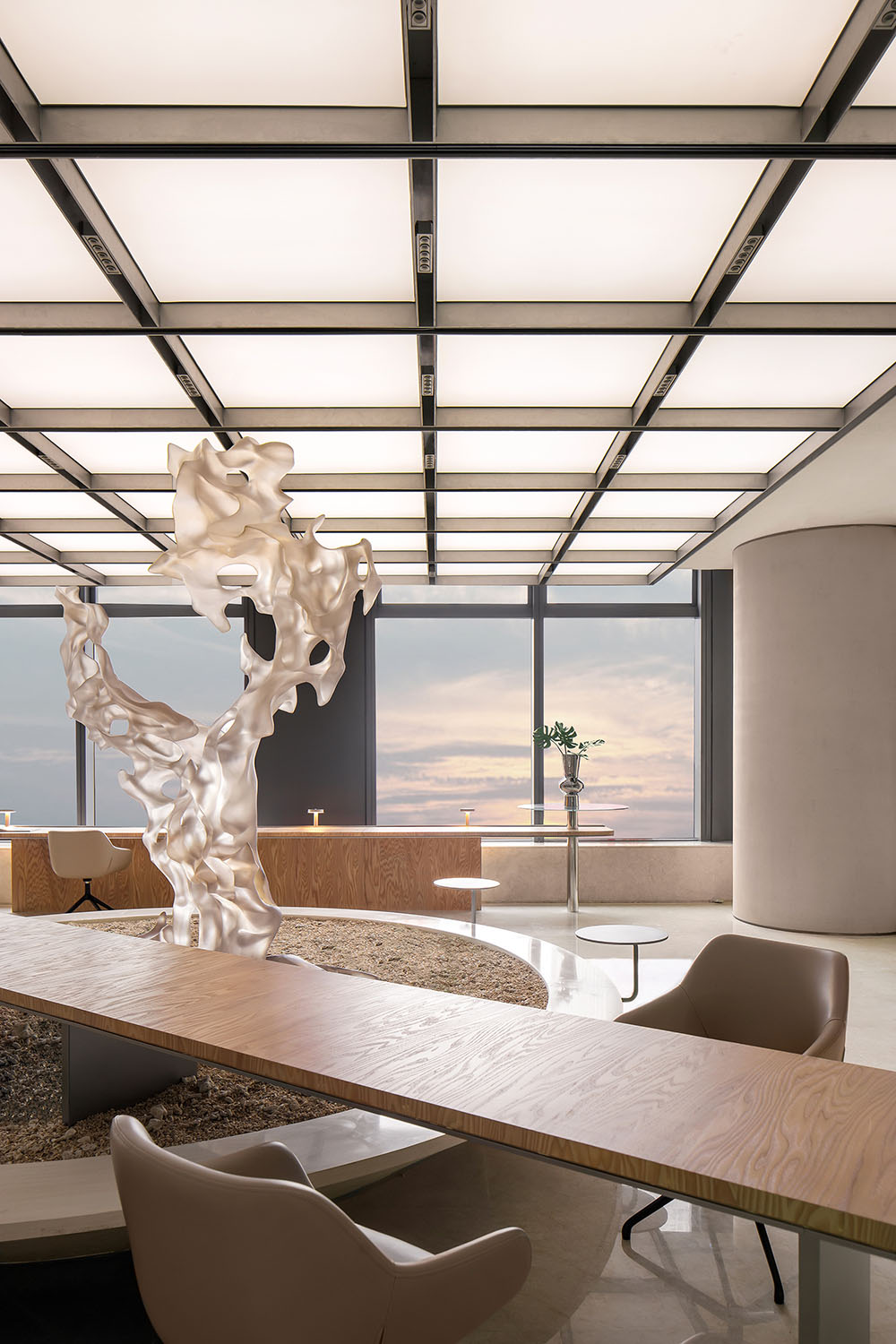 售樓處設計,營銷中心設計,現代風格售樓處設計,售樓處設計案例,售樓處設計方案,海南,海南華潤城市展廳引領未來辦公新品質,TOMO東木築造