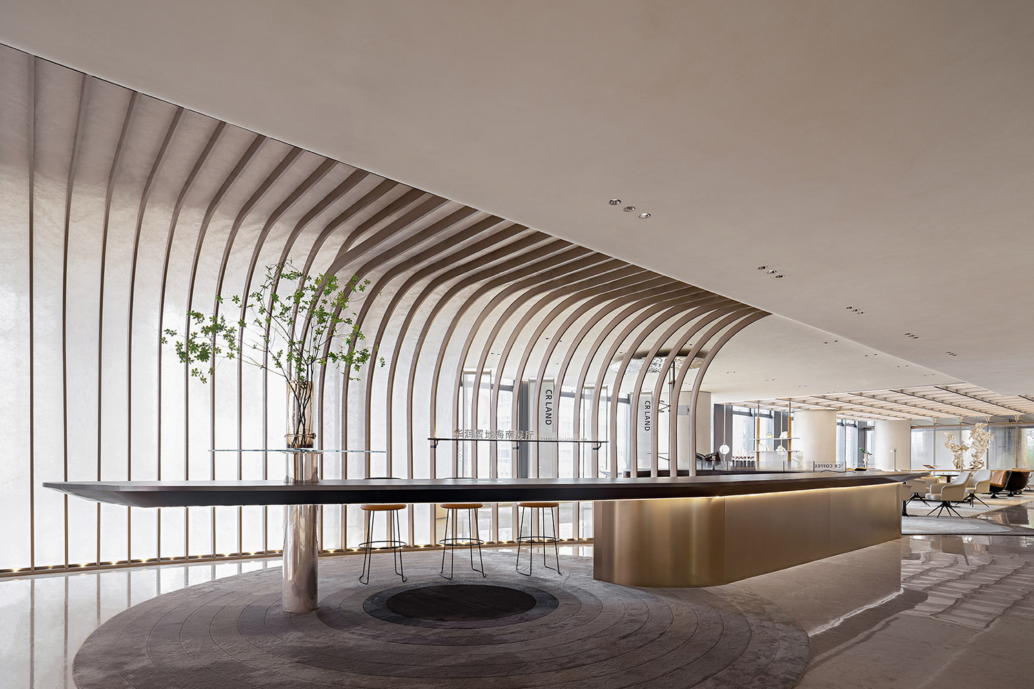 售樓處設計,營銷中心設計,現代風格售樓處設計,售樓處設計案例,售樓處設計方案,海南,海南華潤城市展廳引領未來辦公新品質,TOMO東木築造