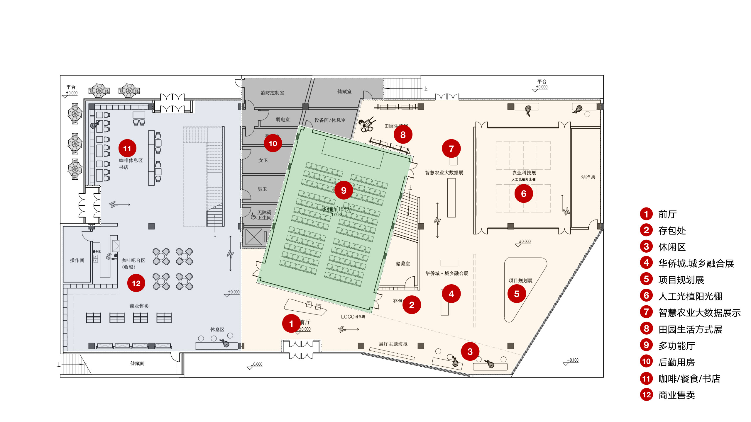 建築設計,鄉村建築設計,公共空間設計,多功能空間設計,青島,青島即墨華僑城鄉村展示中心,袈藍建築