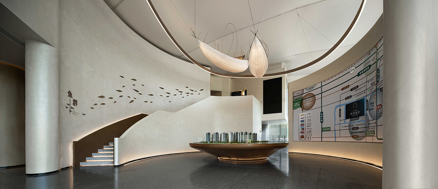 售樓處設計,營銷中心設計,售樓處設計案例,售樓處設計方案,售樓處效果圖,上海,陸家嘴錦繡瀾灣售樓處,竺坊建築設計