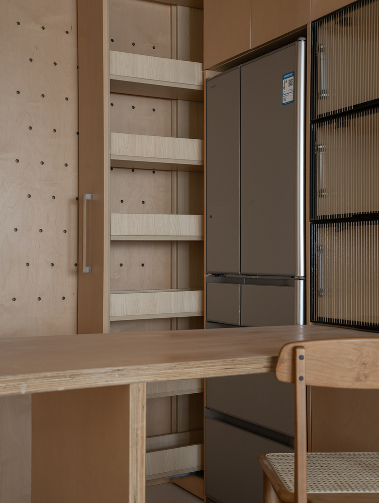 彈性工作室,公寓設計,小戶型設計案例,小公寓設計,單身公寓,原木色,50㎡,微水泥,上海