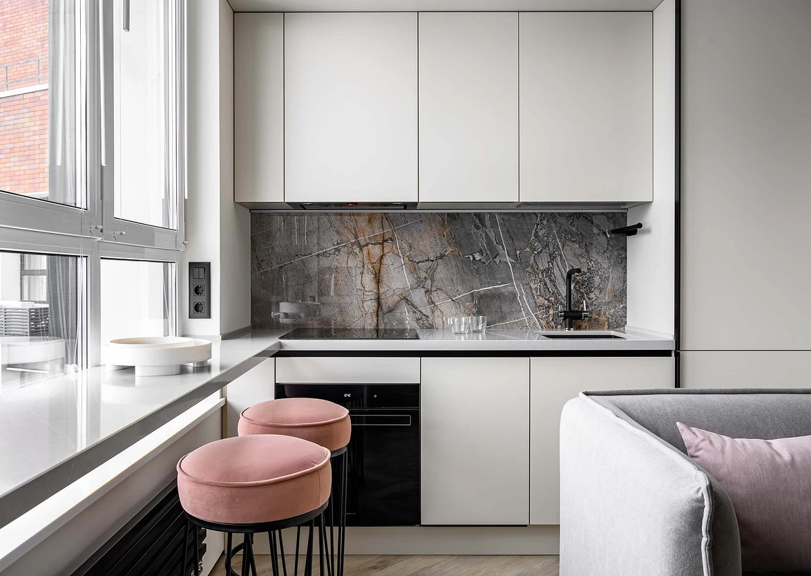 Irina Vashchenko,公寓設計,小戶型設計案例,小公寓設計,單身公寓,原木色+白色,30㎡