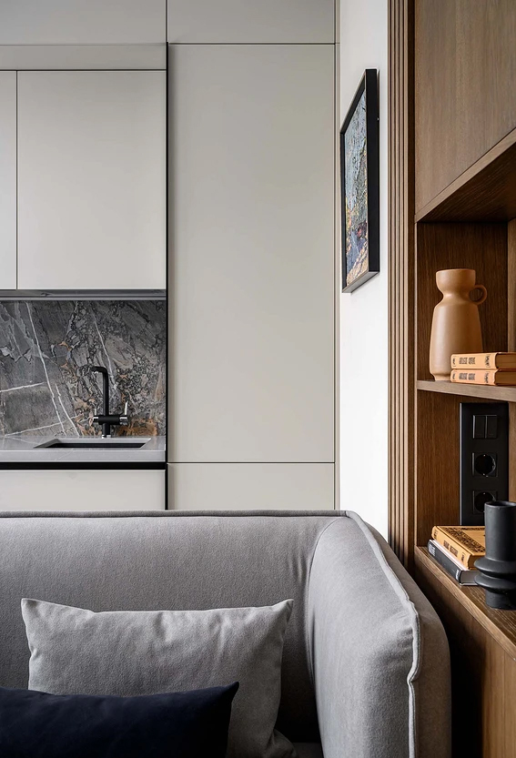 Irina Vashchenko,公寓設計,小戶型設計案例,小公寓設計,單身公寓,原木色+白色,30㎡