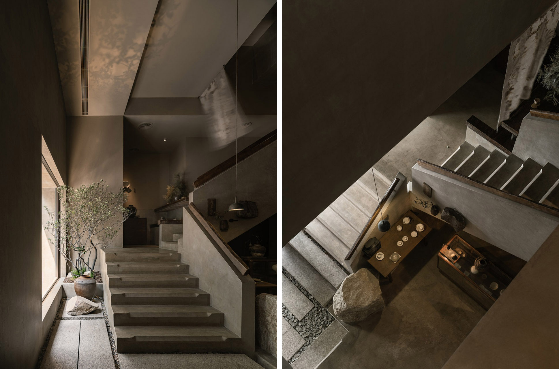 侘寂風格餐廳設計,休閑餐廳設計,餐廳設計,餐廳設計案例,餐廳設計方案,餐廳裝修,深圳,元古雲境深圳萬象天地店,無之設計