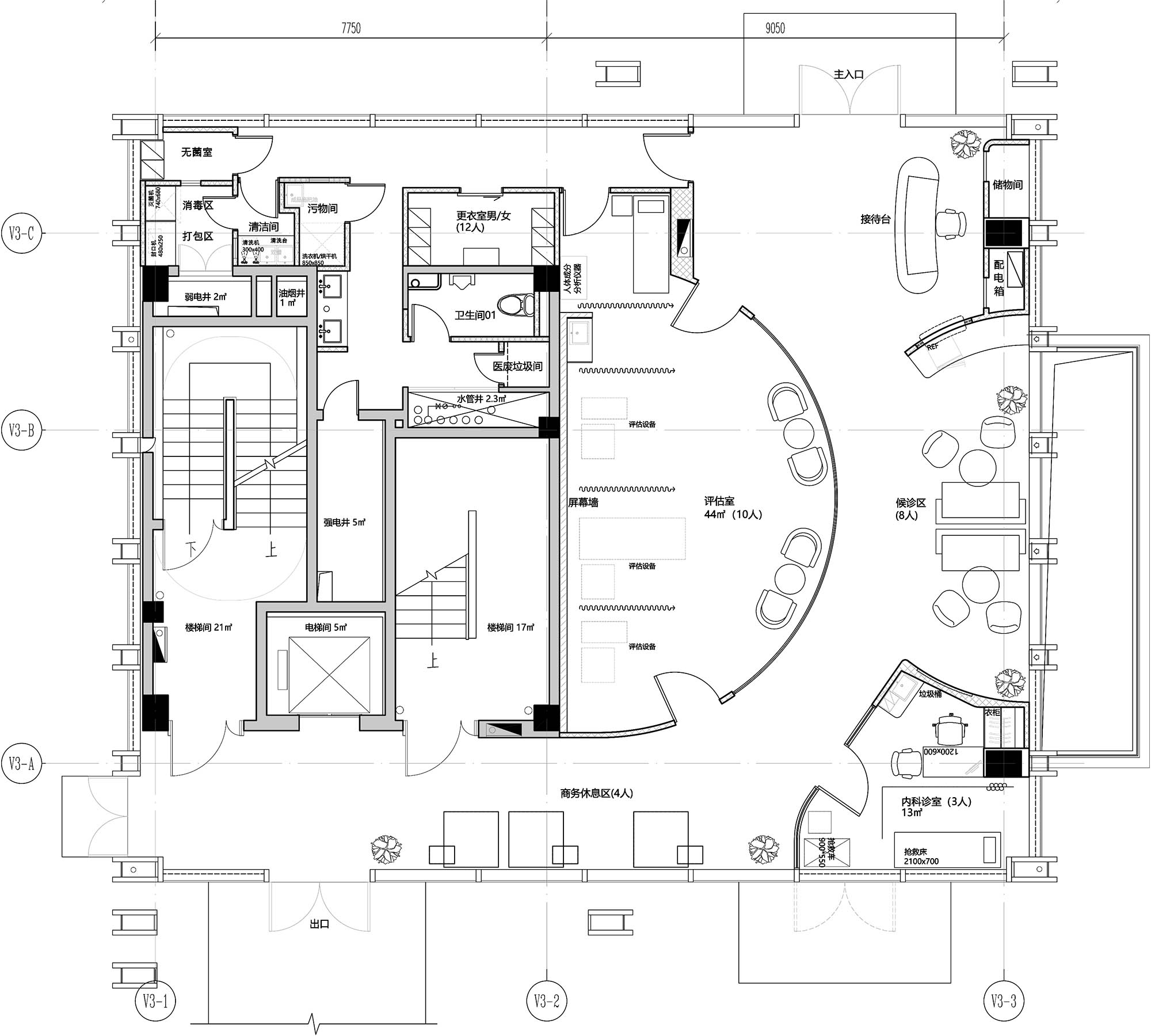 門診設計,診所設計,診所設計案例,診所裝修,診所設計方案,上海,永馨康複,JYDP間睦設計