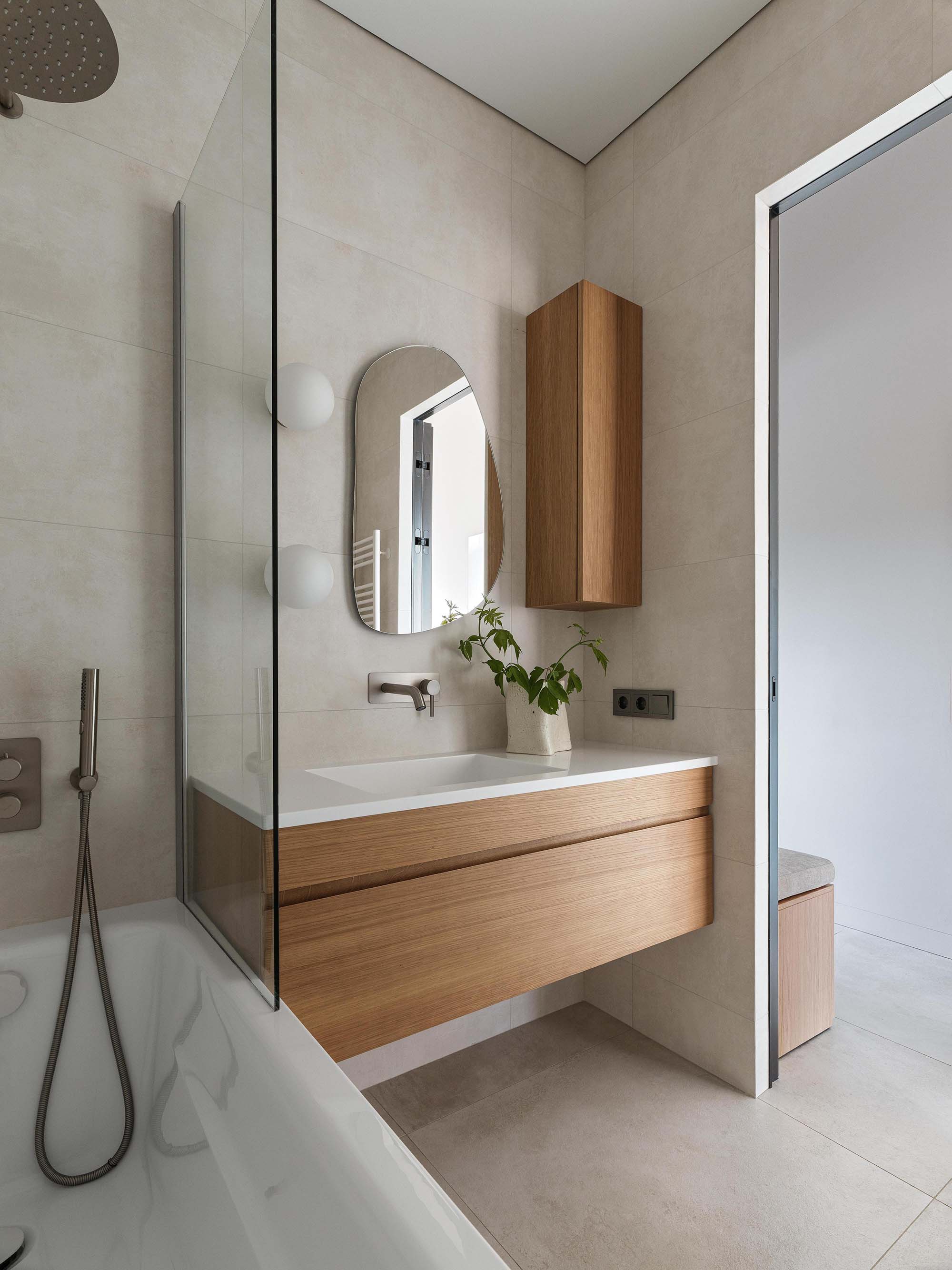 Ekaterina Shilova,公寓設計,小戶型設計案例,小公寓設計,閣樓設計,原木色+白色,65㎡