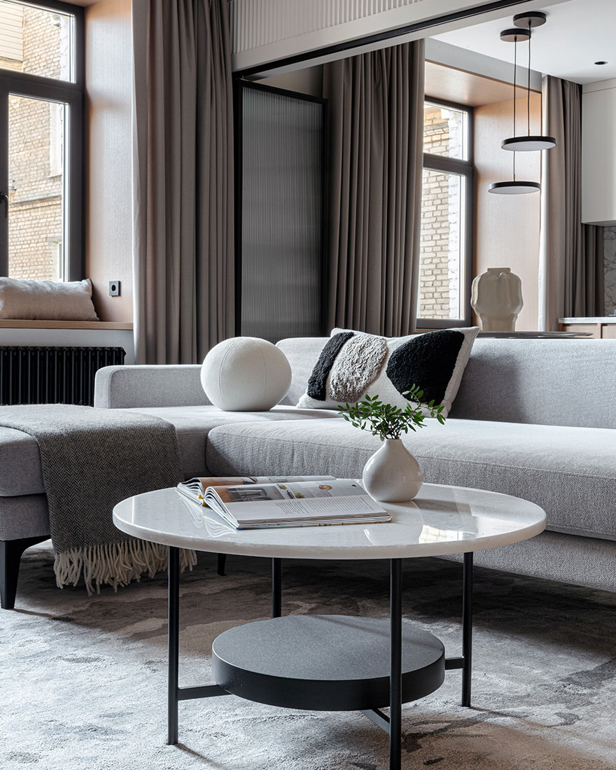 Osome,公寓設計,小戶型設計案例,小公寓設計,三室公寓,原木色+白色,長虹玻璃,65㎡