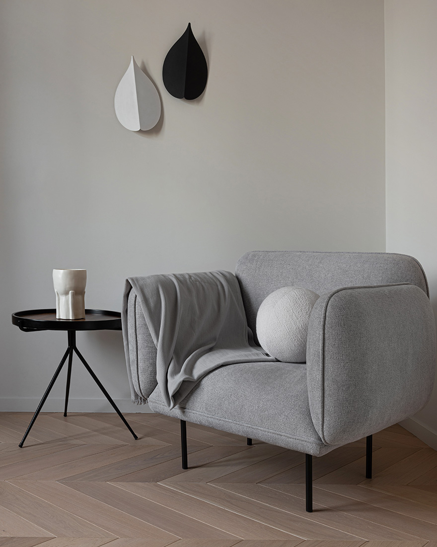 Osome,公寓設計,小戶型設計案例,小公寓設計,三室公寓,原木色+白色,長虹玻璃,65㎡