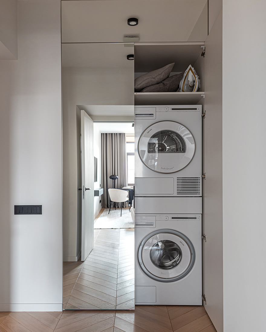 Osome,公寓設計,小戶型設計案例,小公寓設計,三室公寓,原木色+白色,長虹玻璃,65㎡