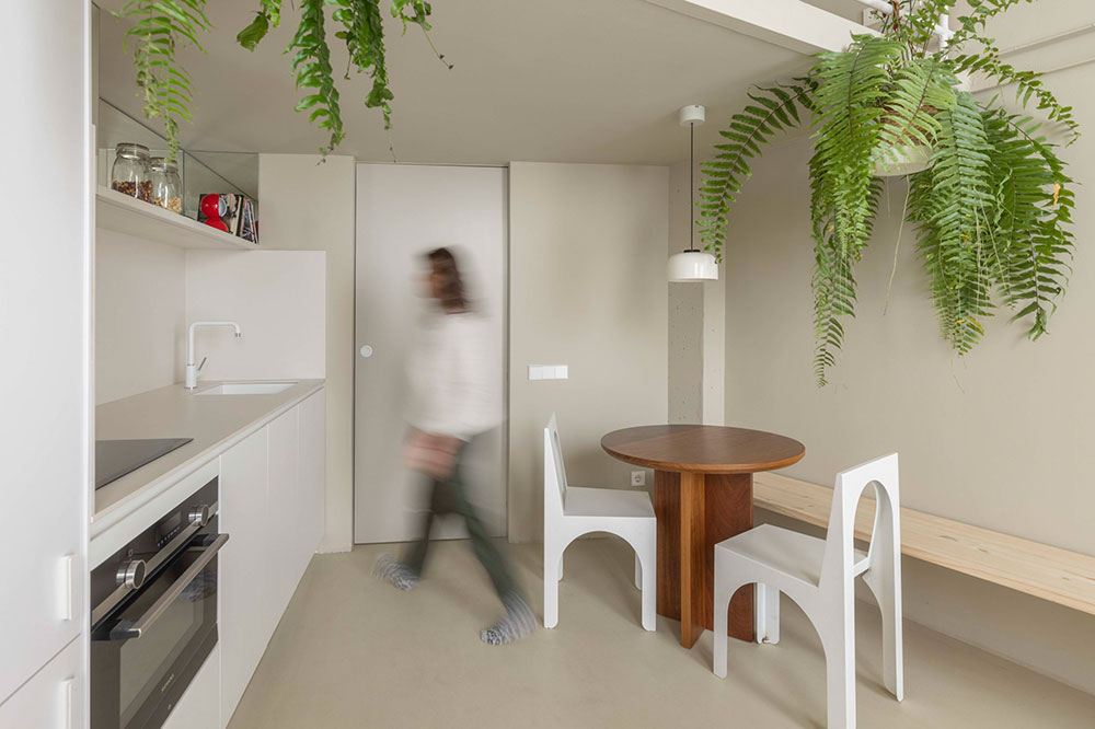 BATTE,公寓設計,小戶型設計案例,小公寓設計,閣樓設計,極簡主義,40㎡,微水泥