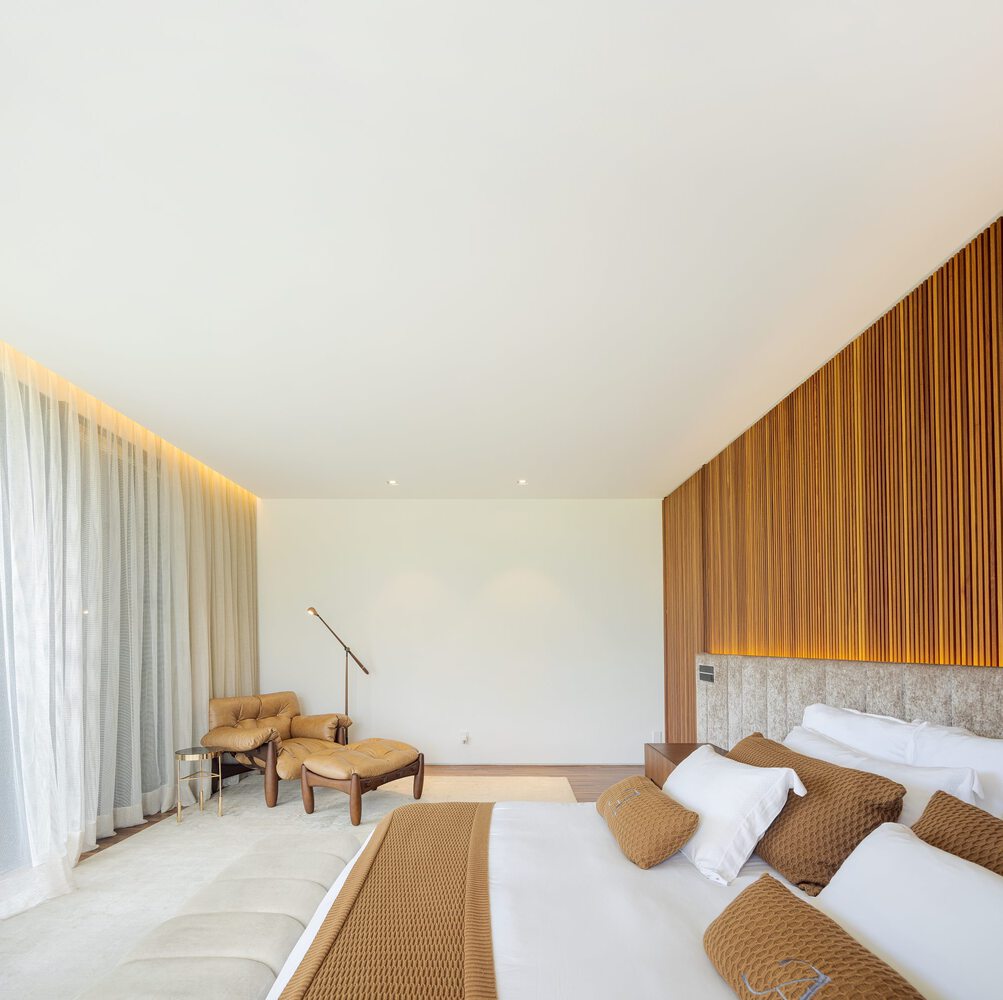 Fernanda Marques Arquitetura,別墅設計案例,別墅設計方案,開放式別墅,巴西,聖何塞,1400㎡,庭院別墅,原木色