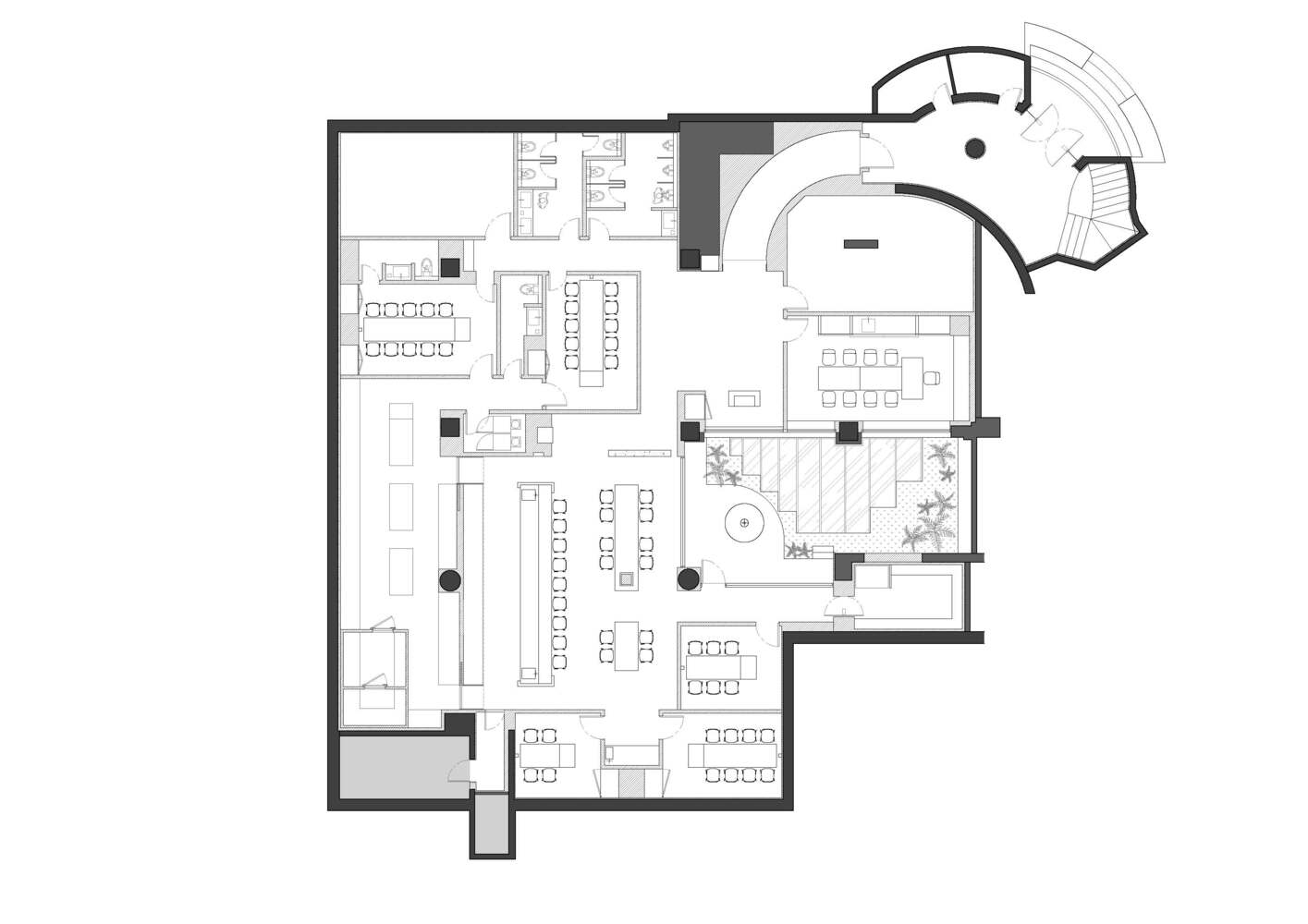 Project Mark,餐廳設計,餐廳設計案例,餐廳設計方案,餐廳裝修,餐廳效果圖,煙霧餐廳,韓國,465㎡