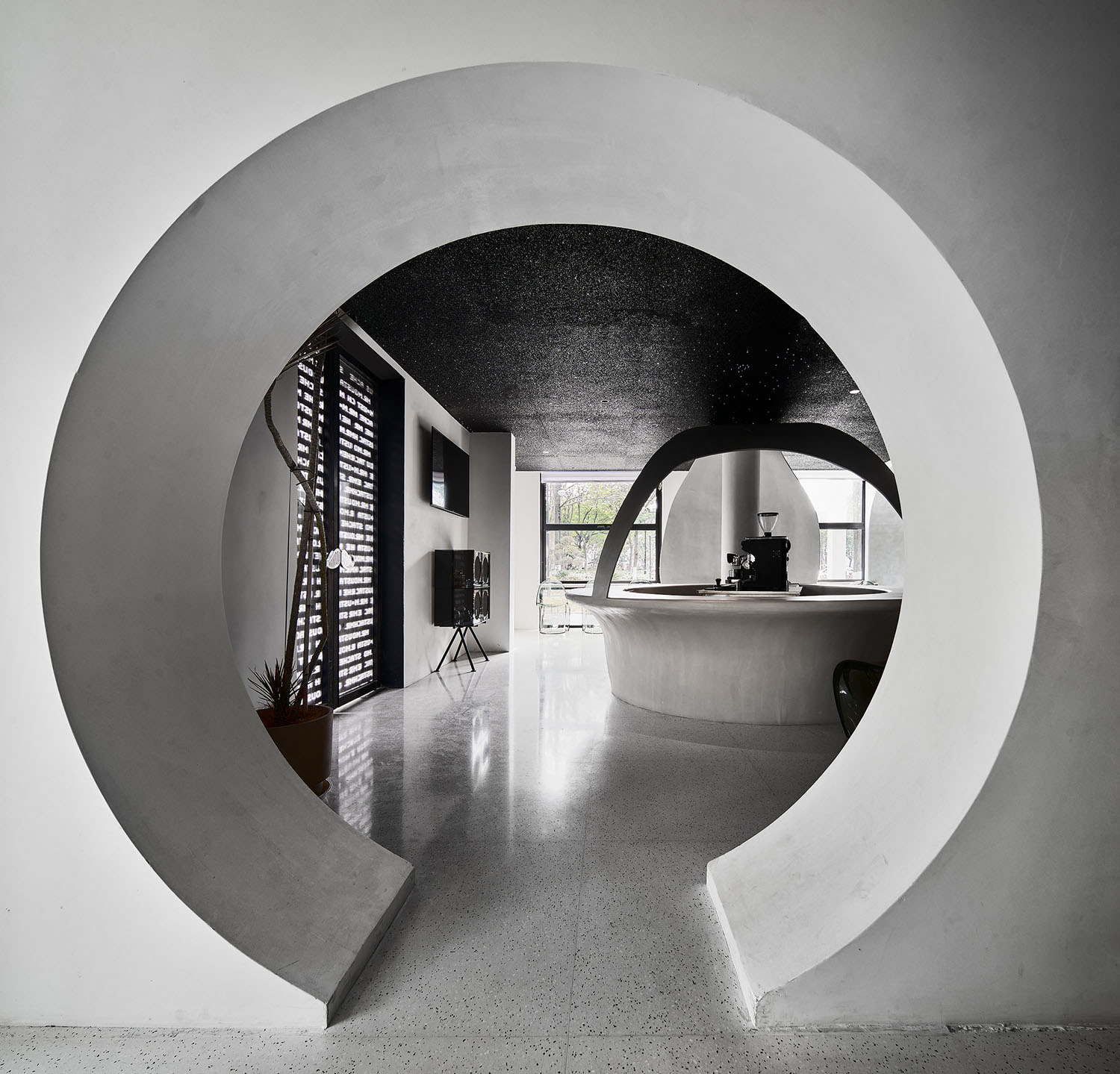 咖啡店設計,咖啡店設計案例,咖啡店設計方案,展廳設計,智能家居展廳設計,杭州,瓊宇科技&META Coffee,單複設計