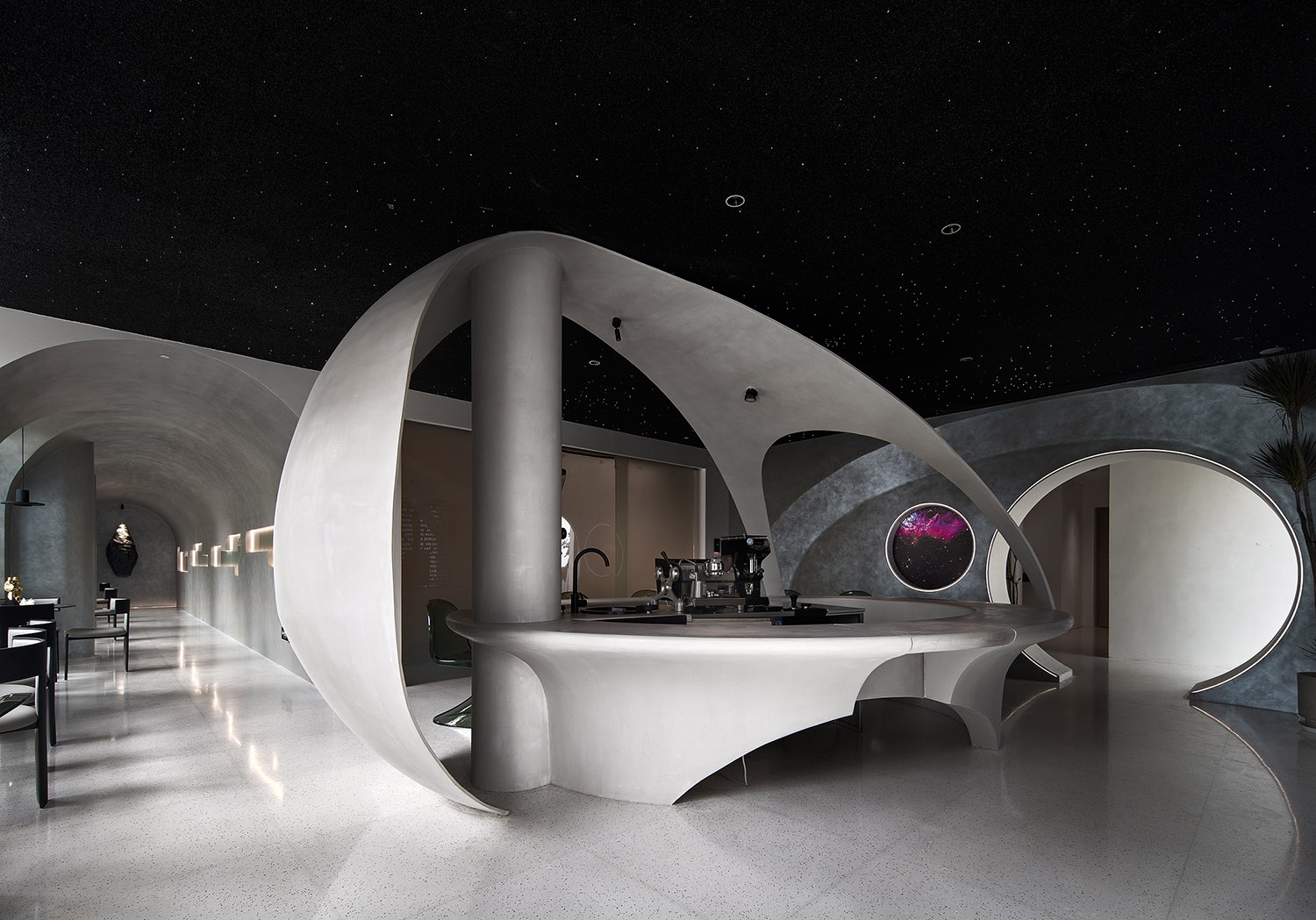 咖啡店設計,咖啡店設計案例,咖啡店設計方案,展廳設計,智能家居展廳設計,杭州,瓊宇科技&META Coffee,單複設計