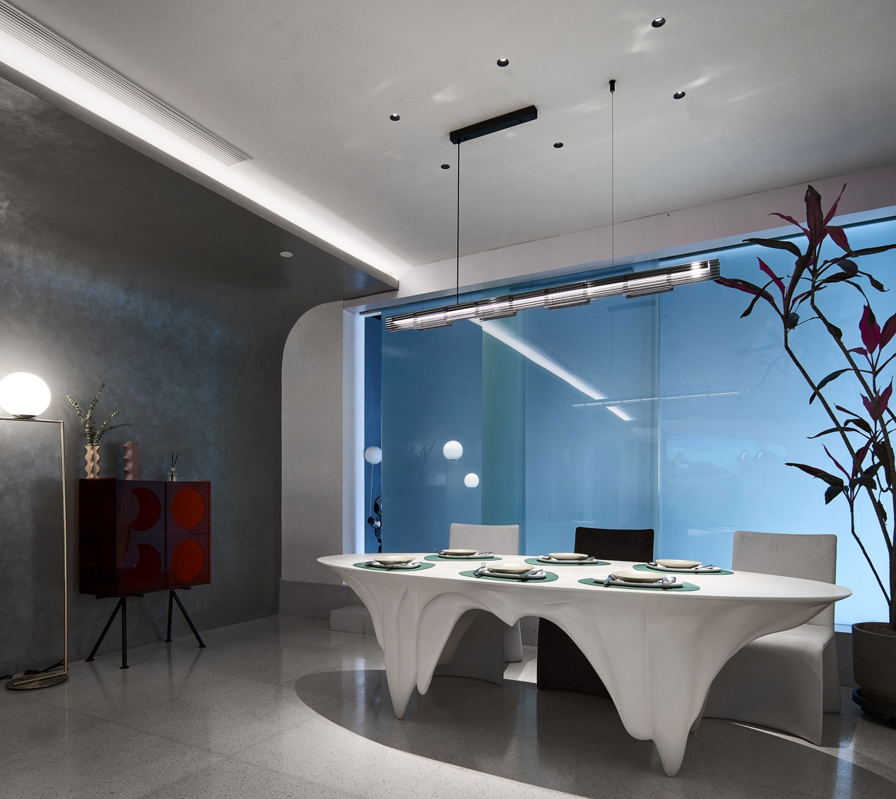 咖啡店設計,咖啡店設計案例,咖啡店設計方案,展廳設計,智能家居展廳設計,杭州,瓊宇科技&META Coffee,單複設計