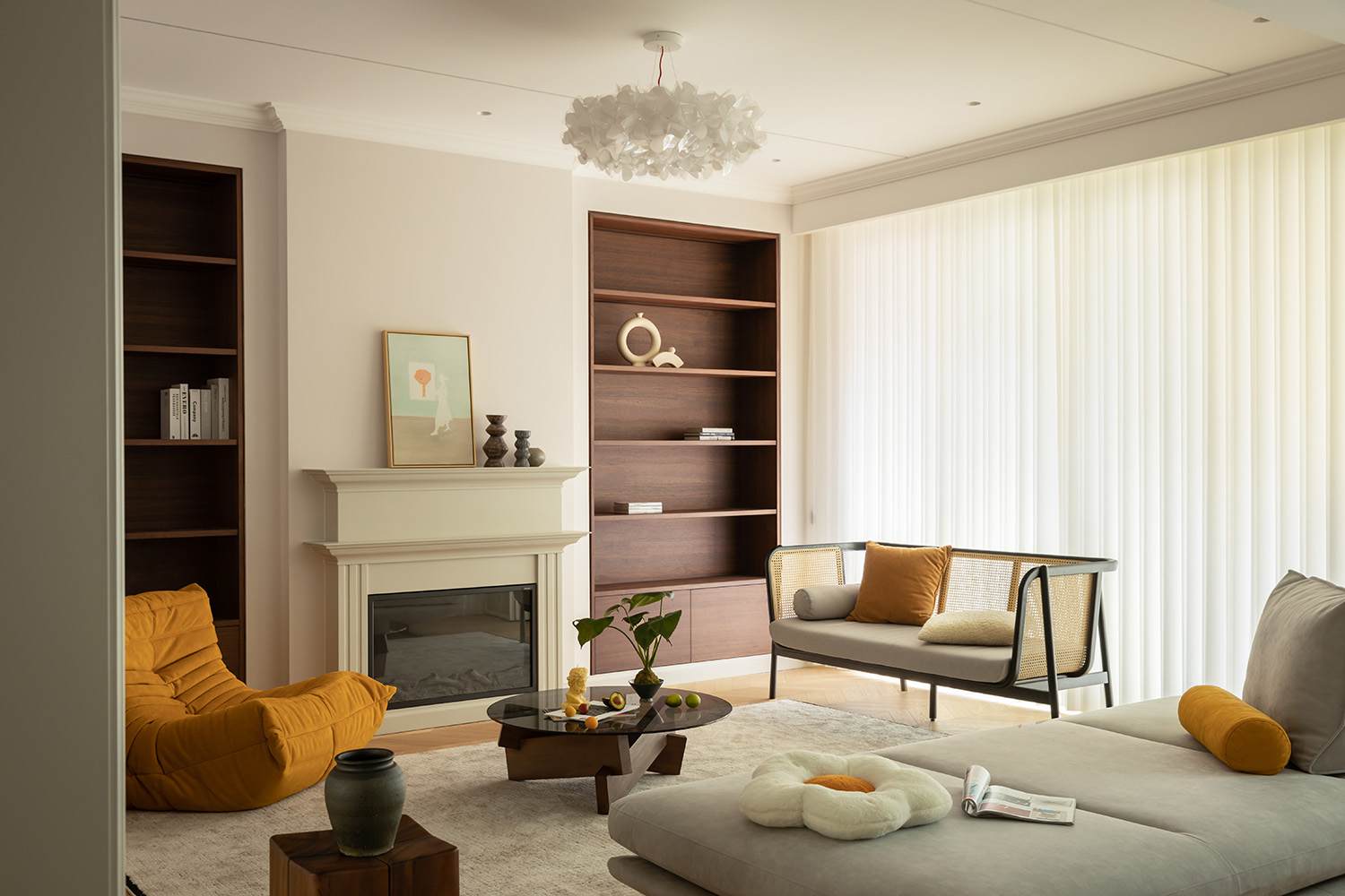 180㎡大平層設計,180㎡,住宅設計案例,住宅設計,法式風格家裝設計,大平層設計,大平層設計案例,大平層設計方案,上海,仁恒河濱花園大平層,示覺設計