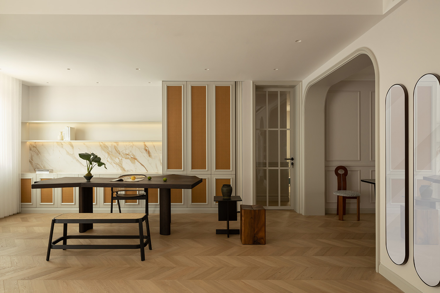 180㎡大平層設計,180㎡,住宅設計案例,住宅設計,法式風格家裝設計,大平層設計,大平層設計案例,大平層設計方案,上海,仁恒河濱花園大平層,示覺設計