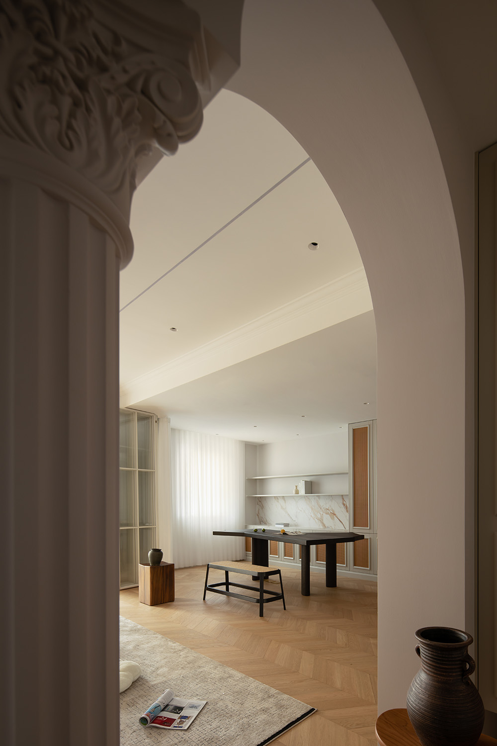 180㎡大平層設計,180㎡,住宅設計案例,住宅設計,法式風格家裝設計,大平層設計,大平層設計案例,大平層設計方案,上海,仁恒河濱花園大平層,示覺設計