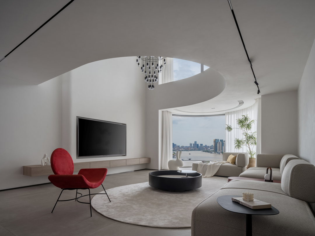 350㎡複式設計,350㎡,複式住宅設計,家裝設計,現代風格住宅設計,複式住宅設計案例,複式住宅設計方案,上海,江景複式住宅,KAD STUDIO/秦侃