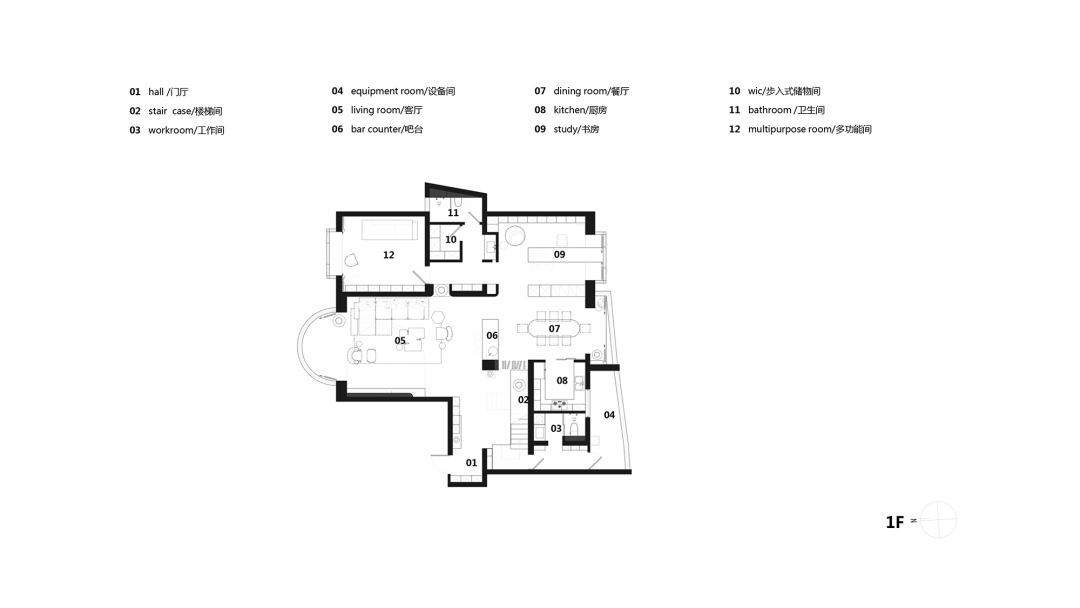 350㎡複式設計,350㎡,複式住宅設計,家裝設計,現代風格住宅設計,複式住宅設計案例,複式住宅設計方案,上海,江景複式住宅,KAD STUDIO/秦侃