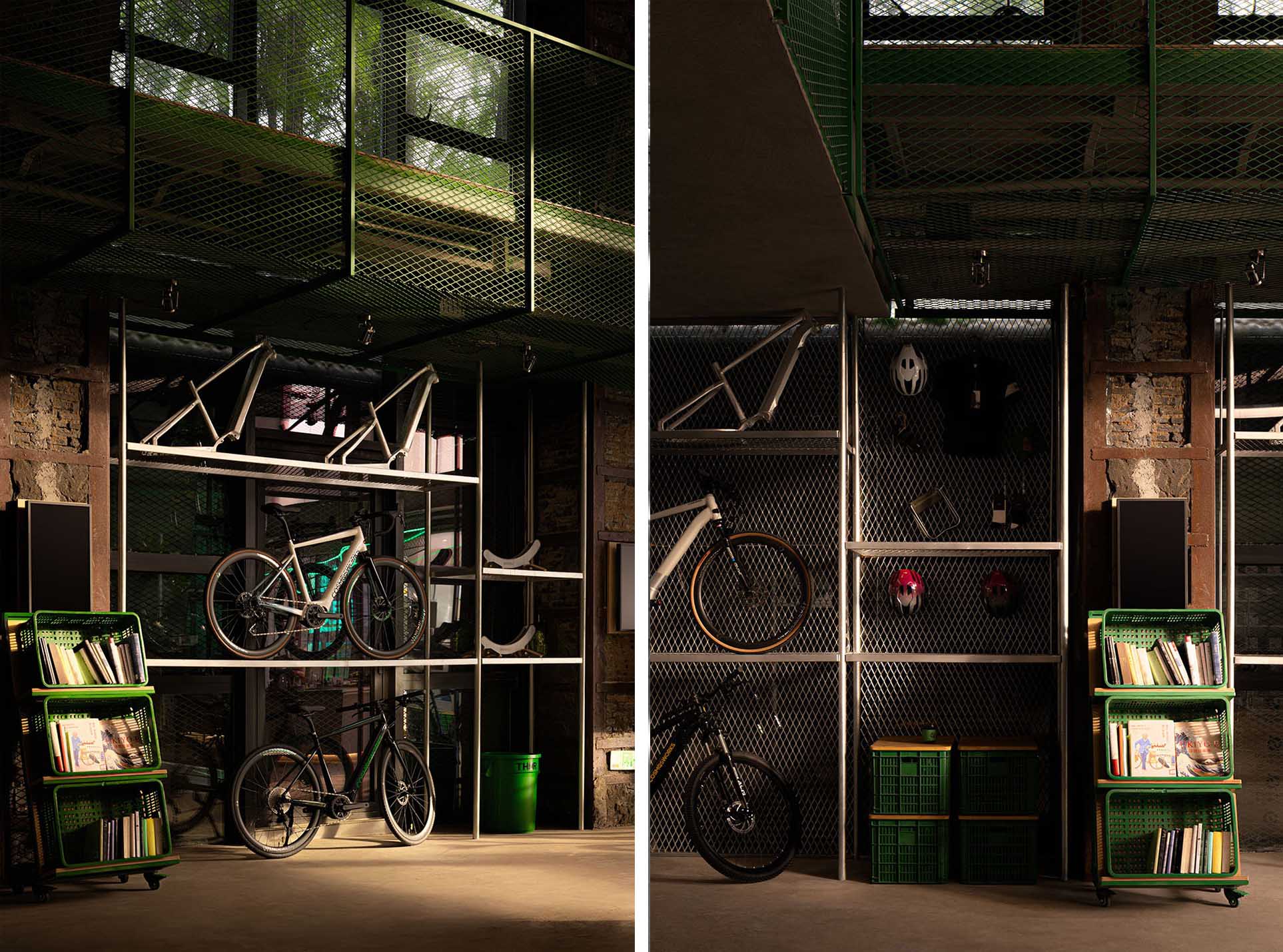 自行車零售店設計,騎行配件零售店設計,零售店設計案例,零售店設計方案,零售店設計,商店設計,杭州,宇宙電動空間站,雲穀空間設計