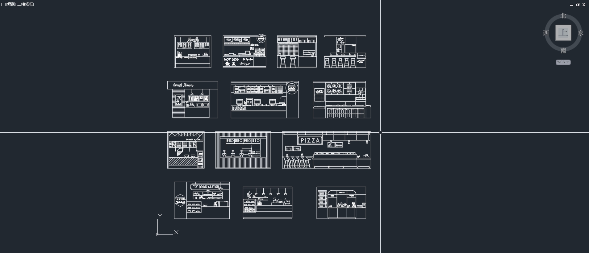 咖啡廳CAD立麵,麵包店CAD立麵,矢量素材下載,矢量設計素材,吧台CAD圖塊,茶飲店CAD立麵