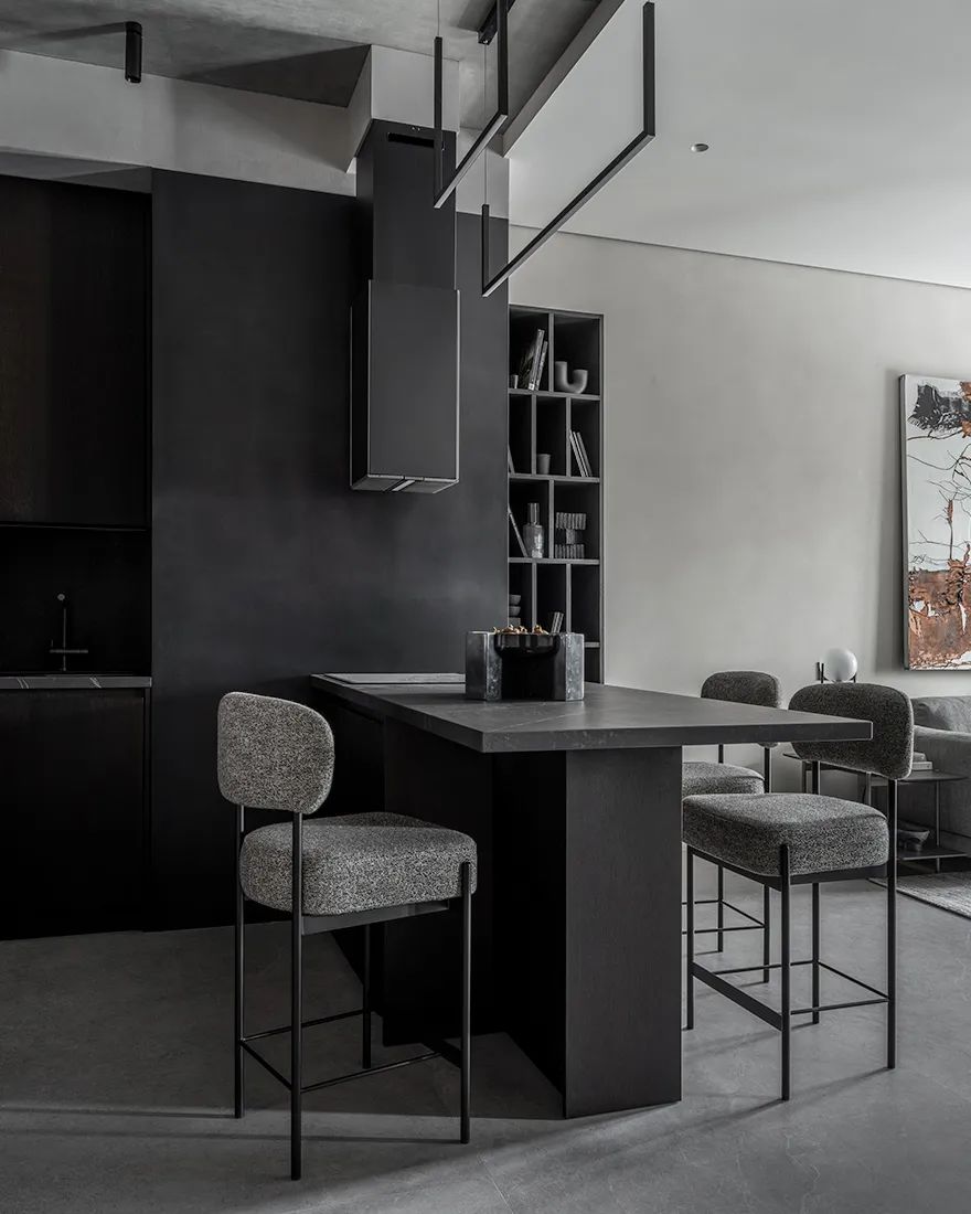 Svetlana Herzen,公寓設計,公寓設計案例,65㎡,深色係,小公寓,小公寓設計效果圖,小戶型設計,單身公寓