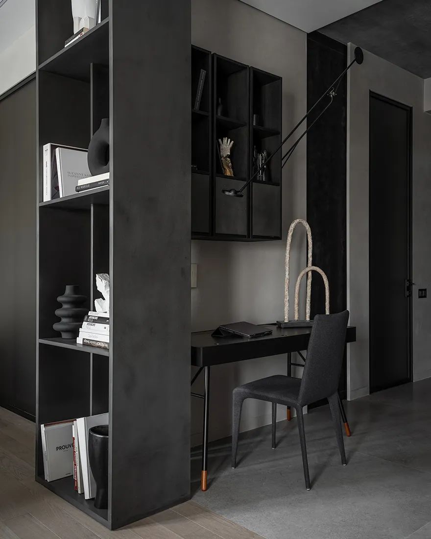 Svetlana Herzen,公寓設計,公寓設計案例,65㎡,深色係,小公寓,小公寓設計效果圖,小戶型設計,單身公寓
