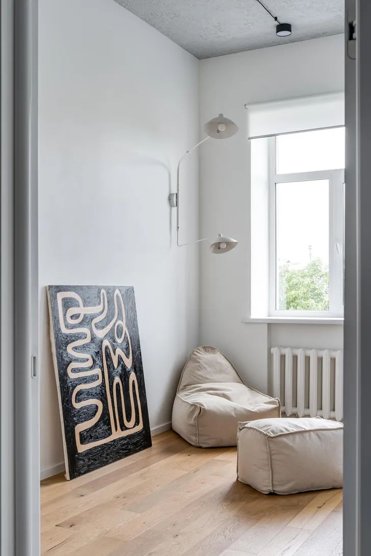 Sonya Hakobyan,公寓設計,公寓設計案例,45㎡,白色係,小公寓,小公寓設計效果圖,小戶型設計,莫斯科