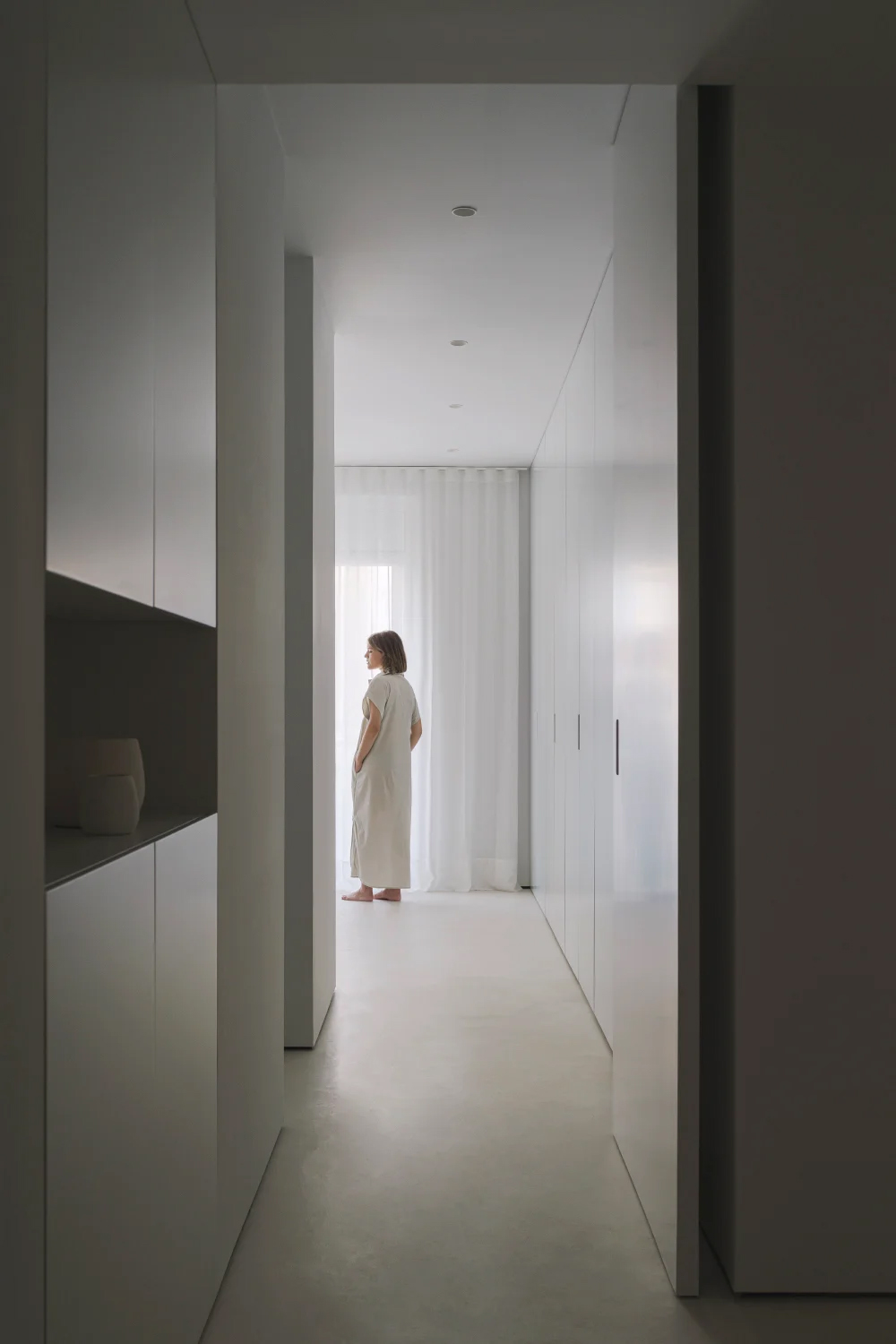 極簡公寓設計案例,公寓設計,極簡主義,國外極簡風格公寓設計,Deza Setien,馬德裏,原木色+白色,公寓設計方案,135㎡